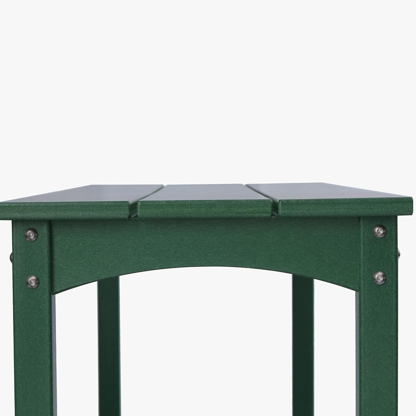 WestinTrends Malibu 55" Outdoor Patio HDPE Adirondack 2-Tier Shelf Console Table, Dark Green