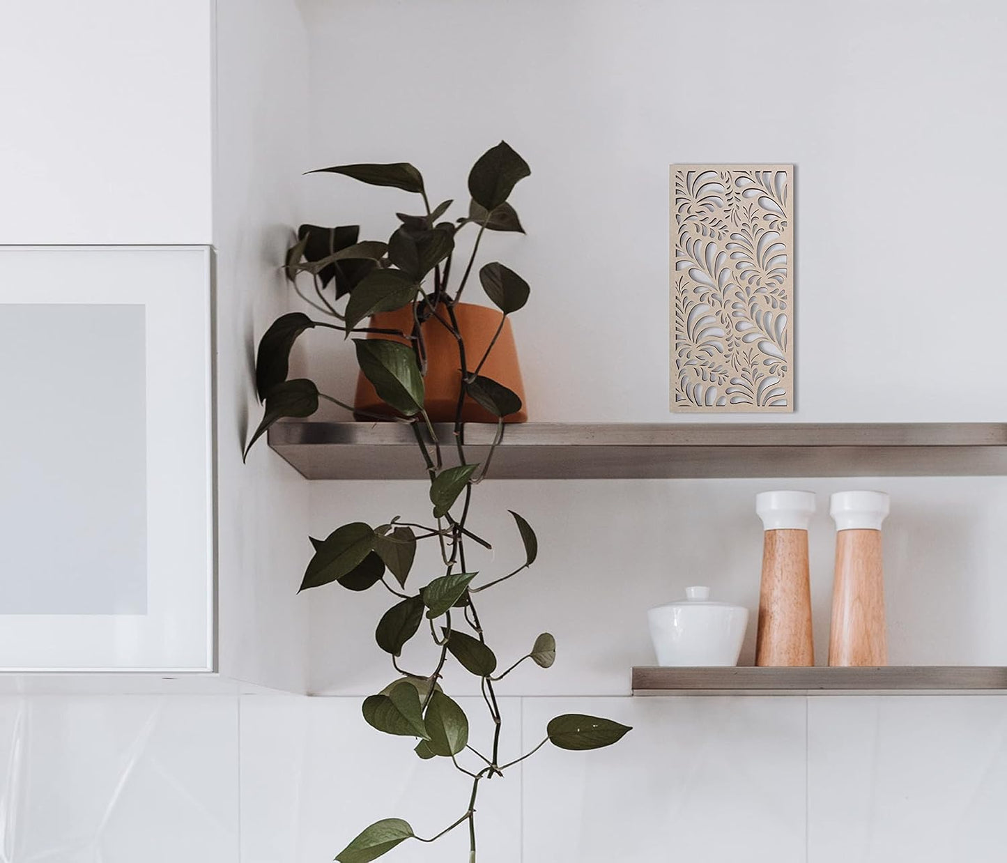 Wooden Flower Pattern Lattice - Home Decor Mandala Wall Art, Wall Panels, Overlays, Trellis, Privacy Screens & Yard Decor