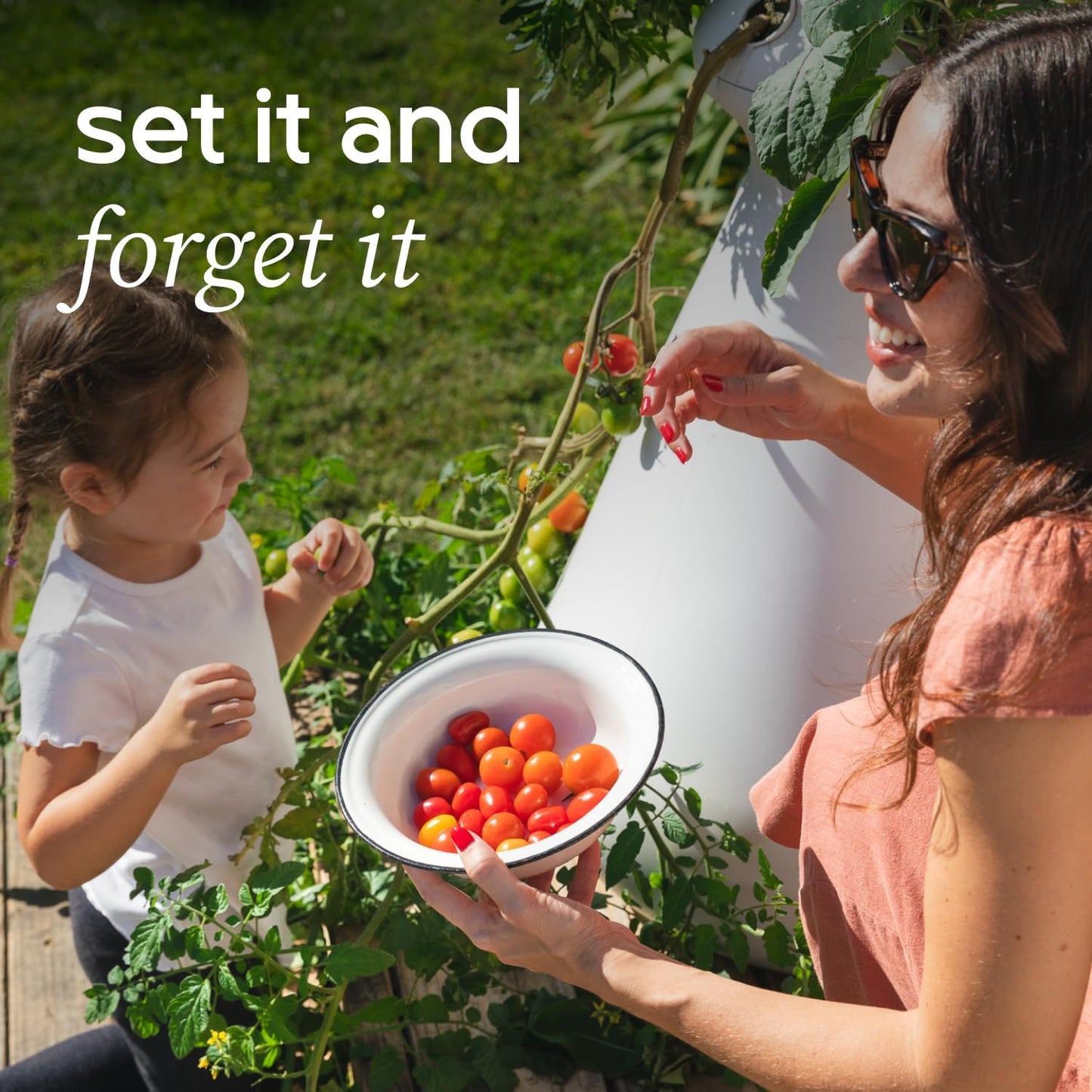 Farmstand Starter Kit + 12 Seedling Credits | Tiny Hydroponic Growing System Kit | Self-Watering Outdoor Vertical Garden Planter Tower | 3ft 8in | Made in USA