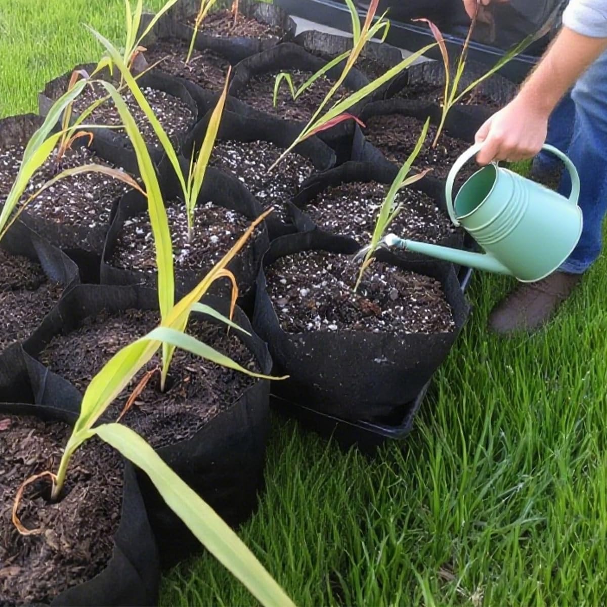 gardtree Plant Nursery Bags 5.5" * 6.3" 400PCS, Non-Woven Plant Grow Bags Fabric Seedling Starter Bags for Vegetable Flower Fruit Saplings Tree, Home Garden Supply