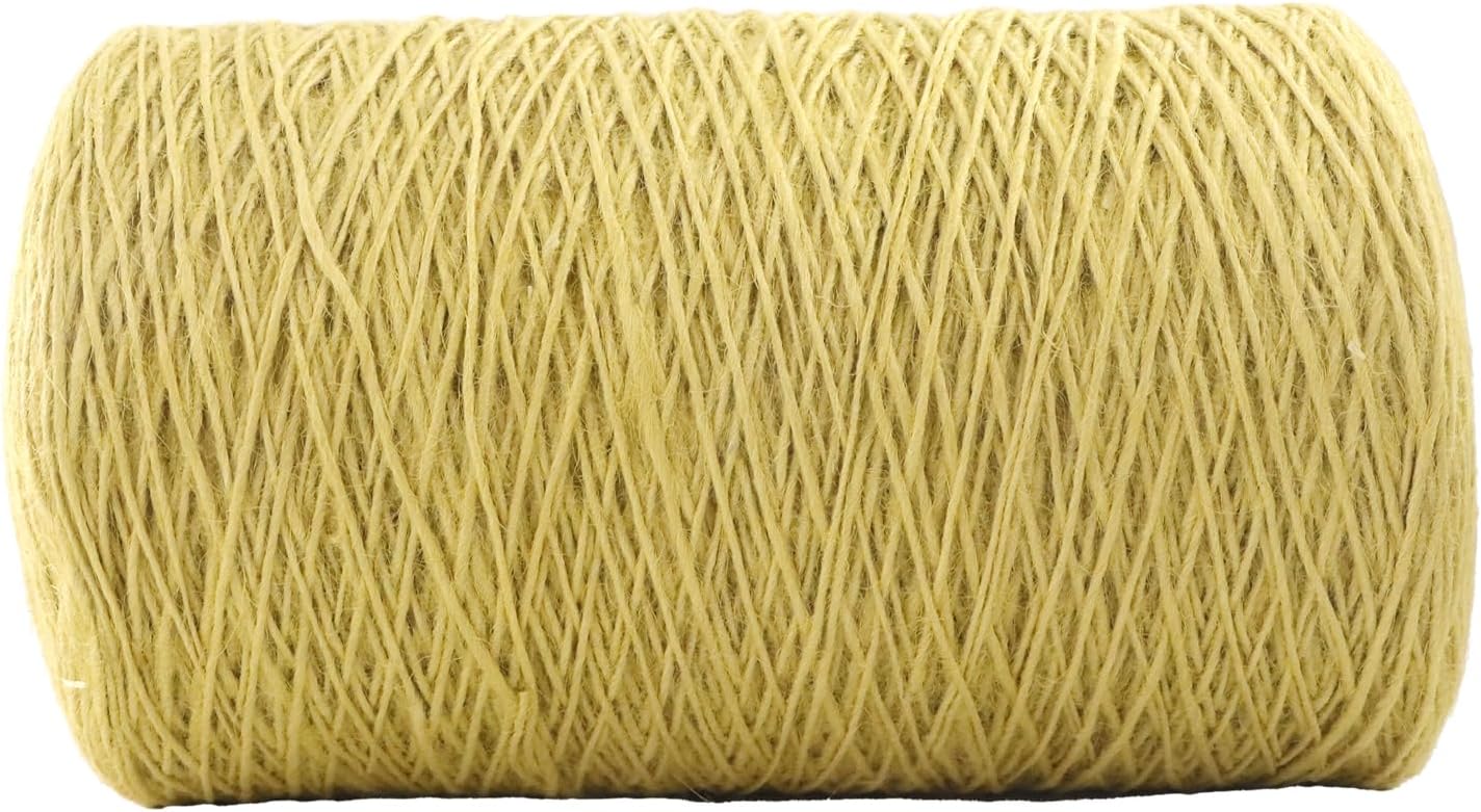 1mm x 1500 Feet Yellow Jute Rope, Twine for Gardening Tomato Climbing Plant Tie Floristry Crafts Gift Wrapping Packing Decor