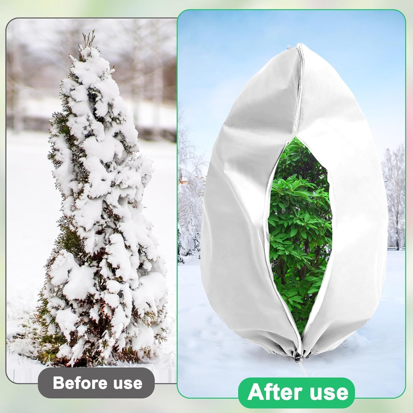 DQS Plant Covers Freeze Protection, 78.7" x94.4" Winter Frost Protection Blankets Frost Cloth,Suitable for Outdoor Winter Frost, Cold Weather, shrubs, Trees, Jackets, and coverings