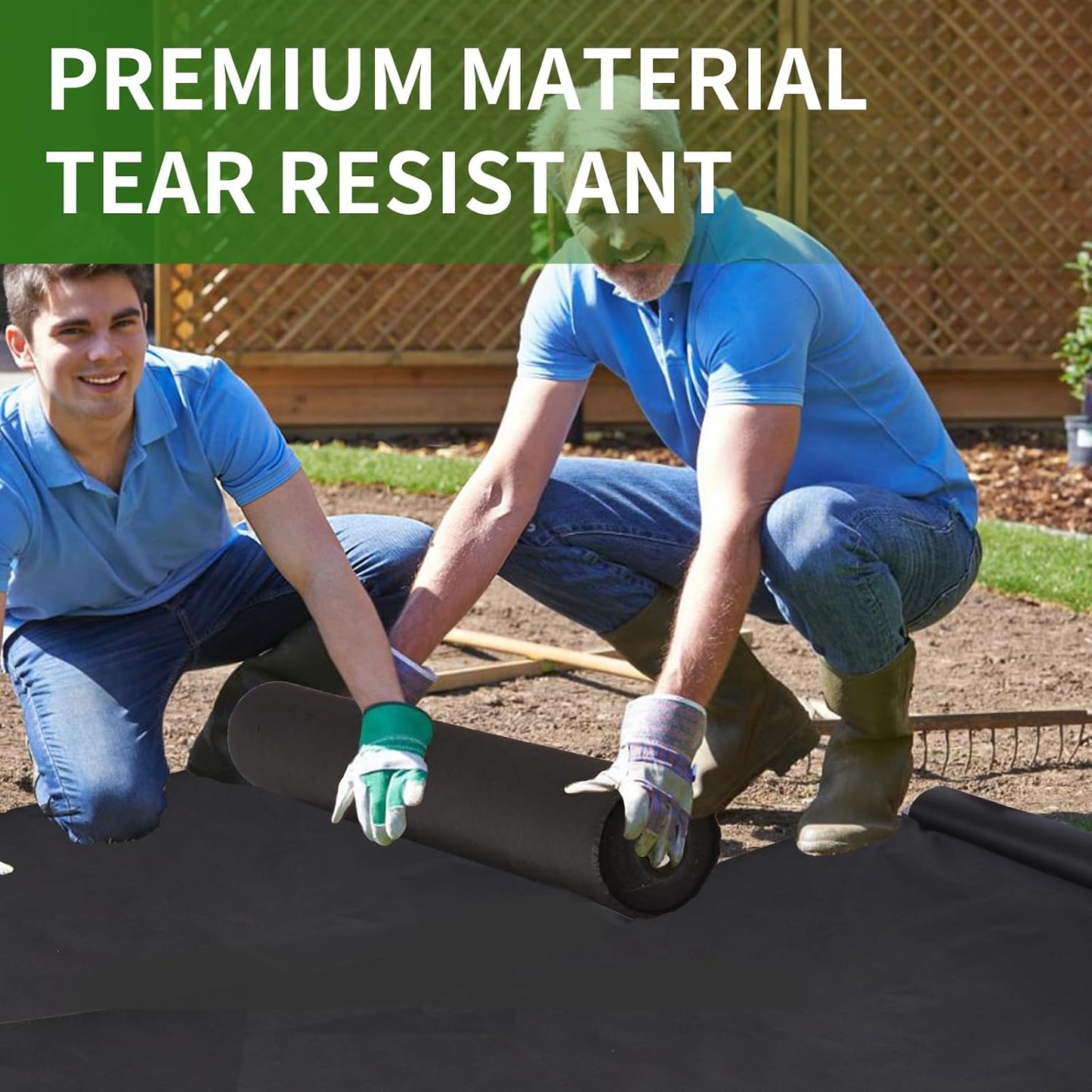 Non-Woven Weed Barrier Landscape Fabric, Durable Heavy-Duty Weed Removal Block, Easy to Set, Excellent Weed Control (3.2 oz) (3.2FT*32FT)