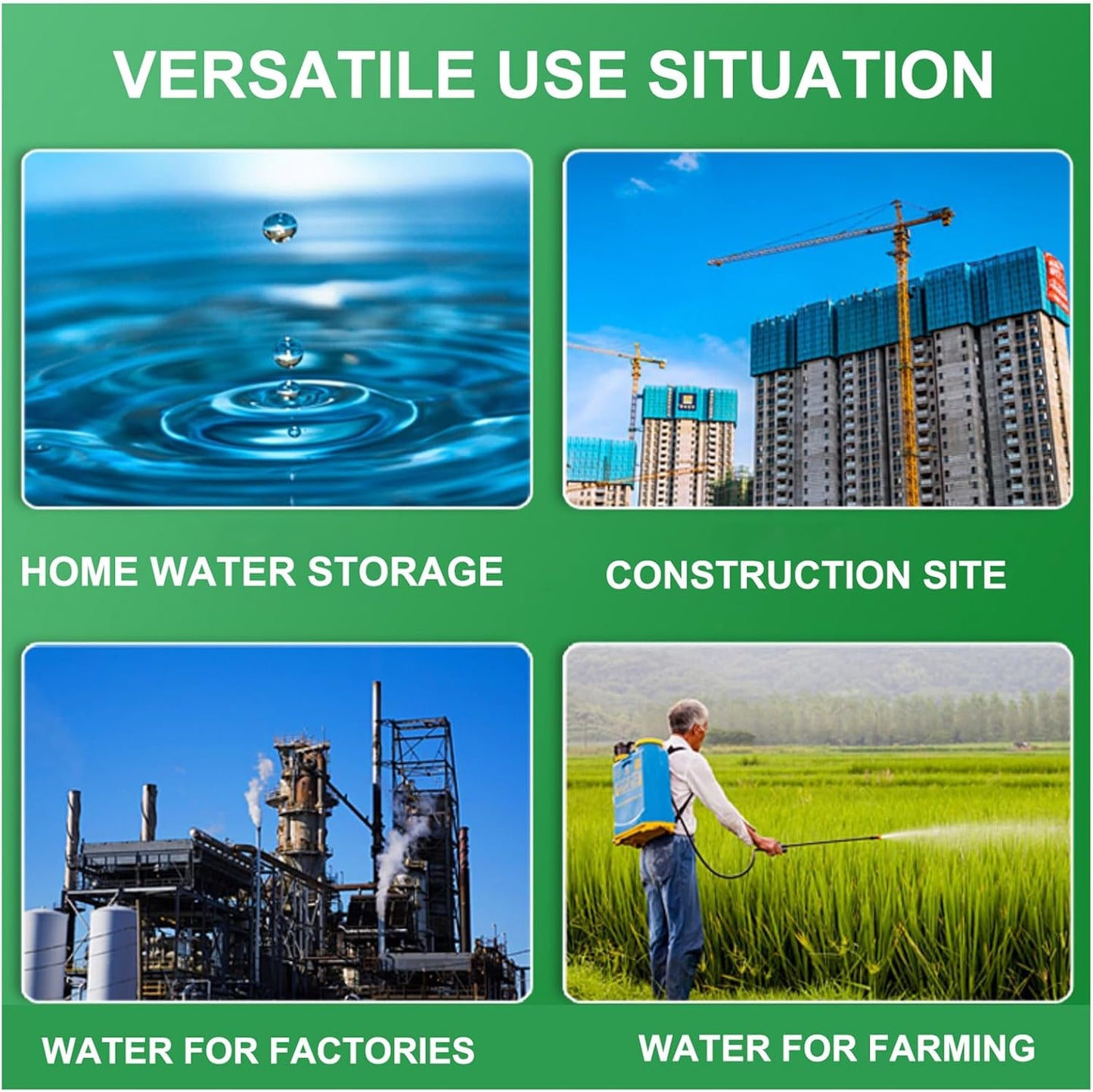 Water Storage Tank for Camping, Plastic Water Containers with Spigot for Emergency Water Storage Household Outdoor Camping Hiking Self-Driving Tour(Size:50L/13.2gallon)