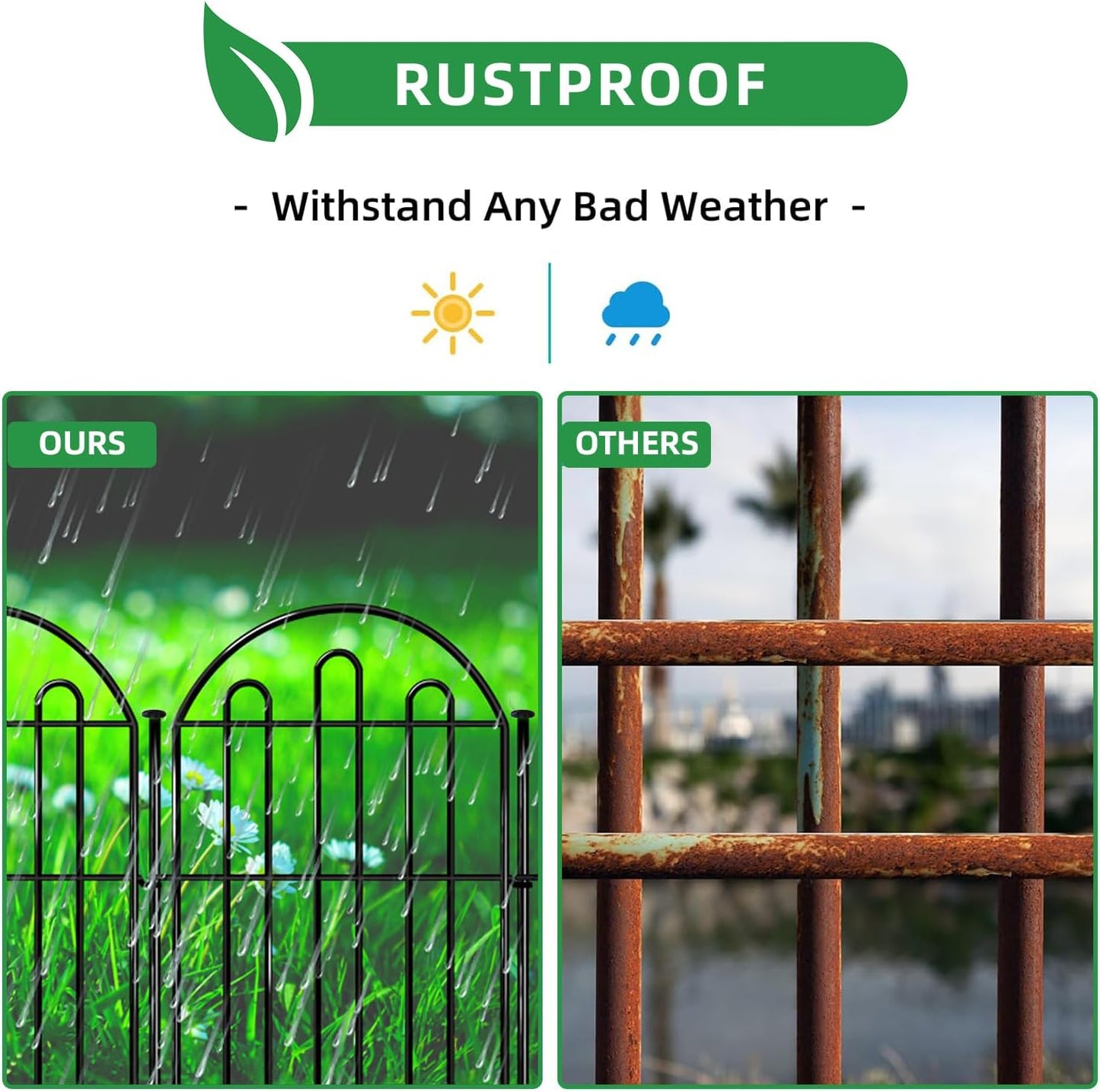 26 Pack Decorative Garden Fence, 17in x 28ft Arched No Dig Animal Barrier Fence for Dog Rabbit, Garden Edging Border, Rustproof Metal Ground Stake Border for Outdoor Yard Patio Decor