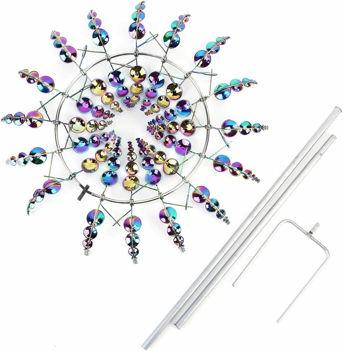 Generic Shirem Magical Metal Windmill, Kinetic Wind Sculptures & Spinners, 3D Wind Spinner, Kinetic Spinner, Enchanting Wind Spinner for Yard and Garden.