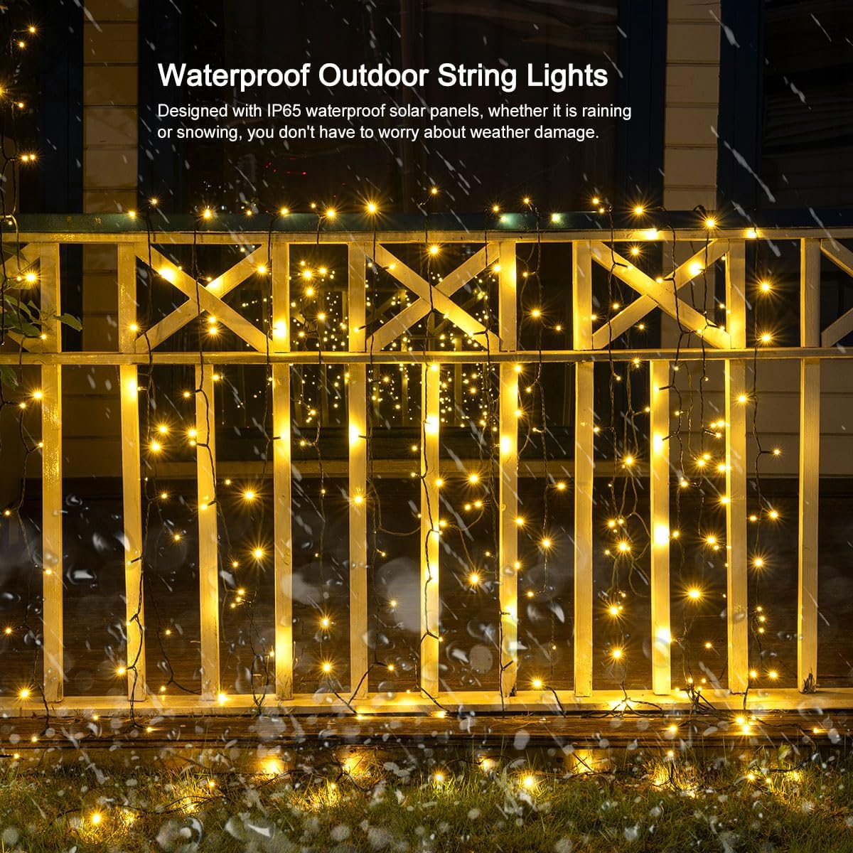 Solar String Lights for Outside High Bright Outdoor Waterproof Solar Powered String Lights with Remote for Tree Garden Backyard Patio Porch (Warm White, 100FT 300 LED)