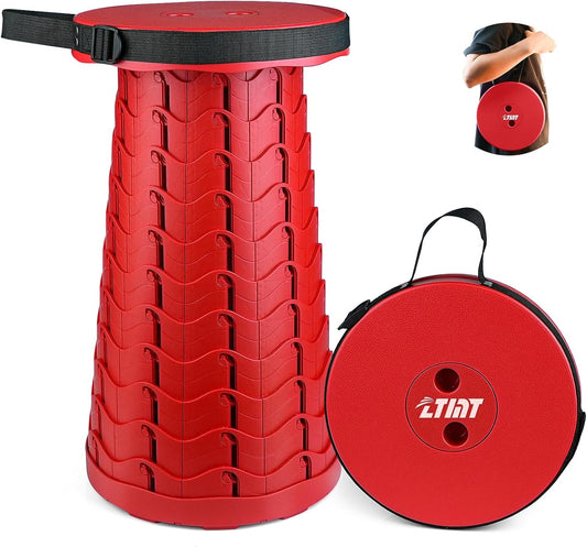 Portable & Lightweight Foldable Camping Chair for Adults, Heavy Duty Folding Stool with Adjustable Shoulder Strap, Perfect for Picnic, Beach, Backyard, and Sporting Events, Max Weight 400lbs