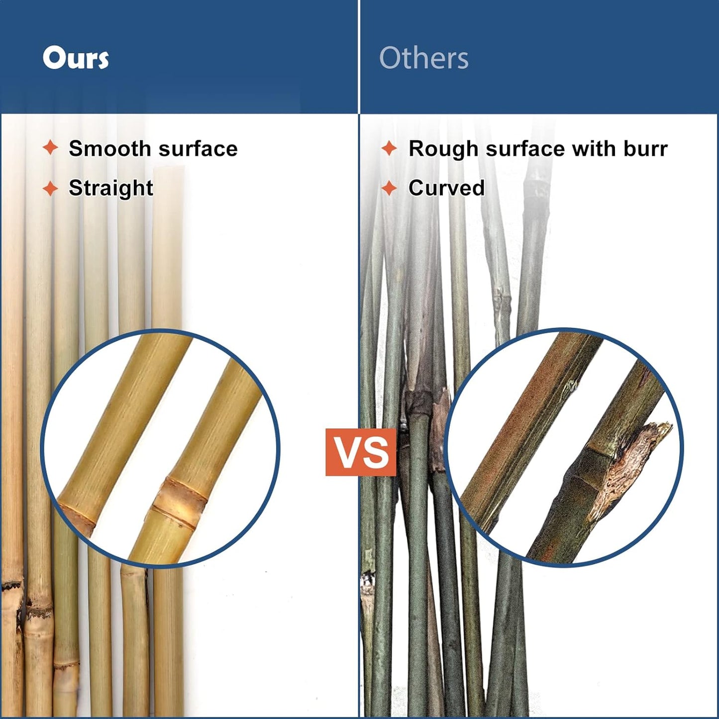 Bamboo Stakes 4FT Garden Stakes Plant Stakes for Indoor and Outdoor Climbing Plants Poles Sticks Support Tomatoes Eggplants Beans 25 Pack