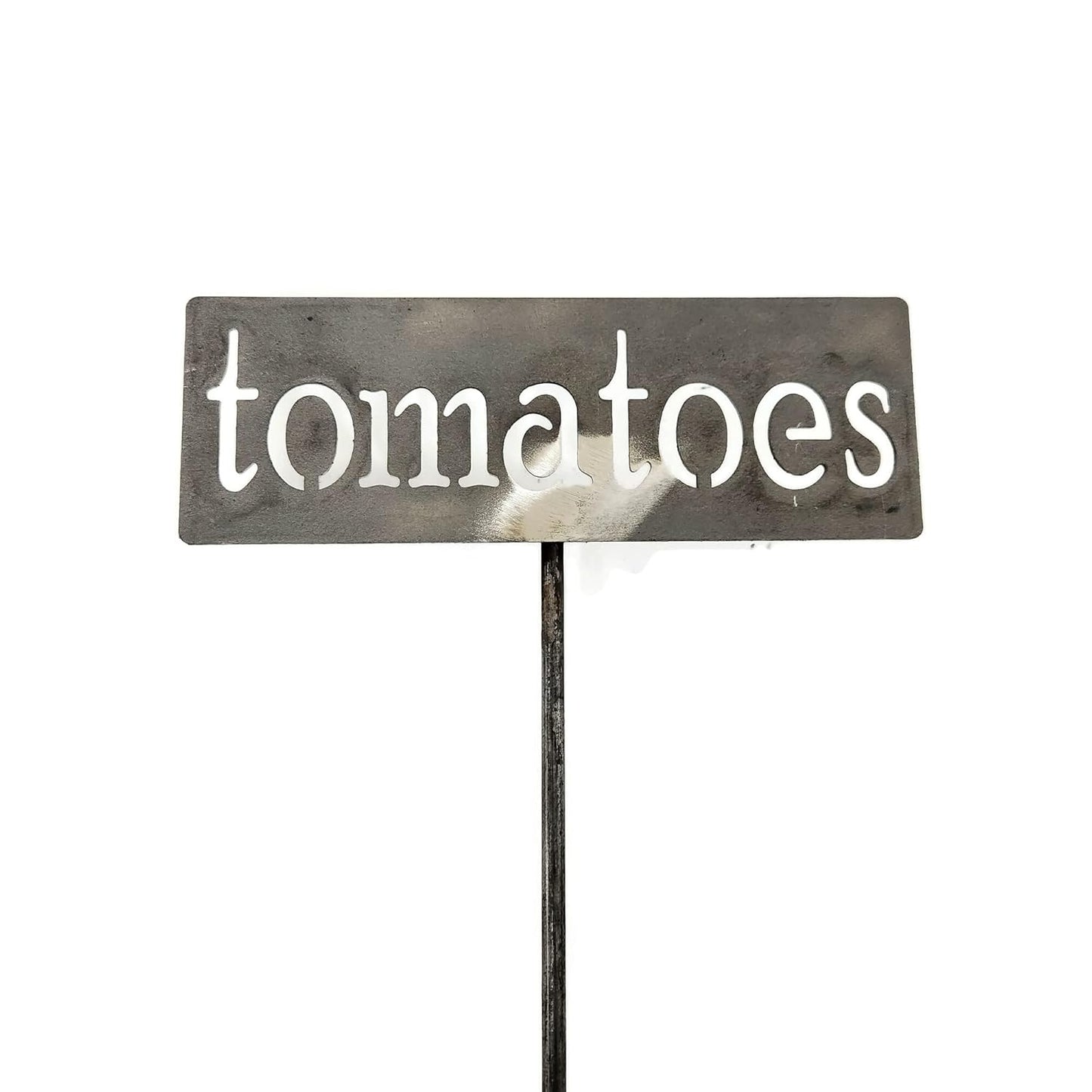 Classic Metal Garden Markers 19 Inches Tall (tomatoes, Raw, Unfinished Steel (will rust with time))