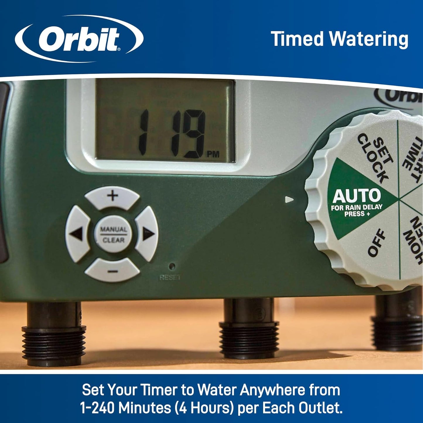 Orbit 56082 3-Outlet Programmable Digital Hose Watering Timer