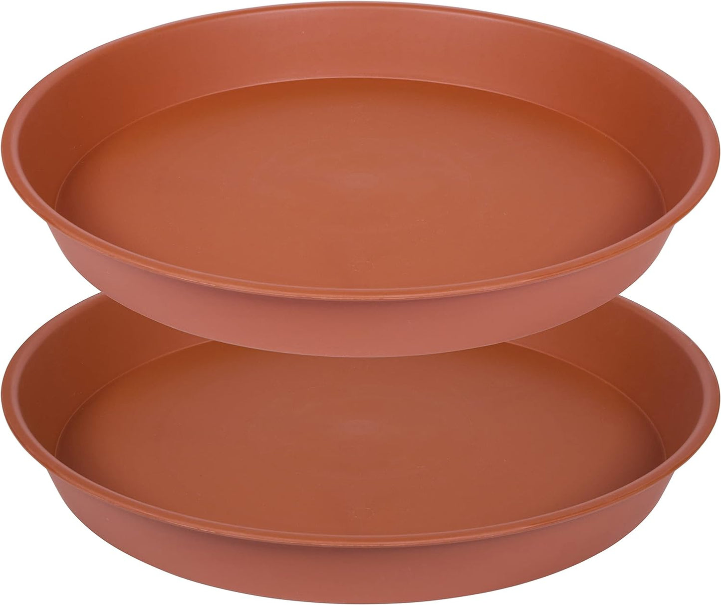 2 Pack of 12 inch Plant Saucer, Bird Bath Bowl 12 inch, Plant Tray for Pots, Flower Plant Saucers for Indoors, Plant Trays for Planter 11"/12" (12 inch, Terracotta)