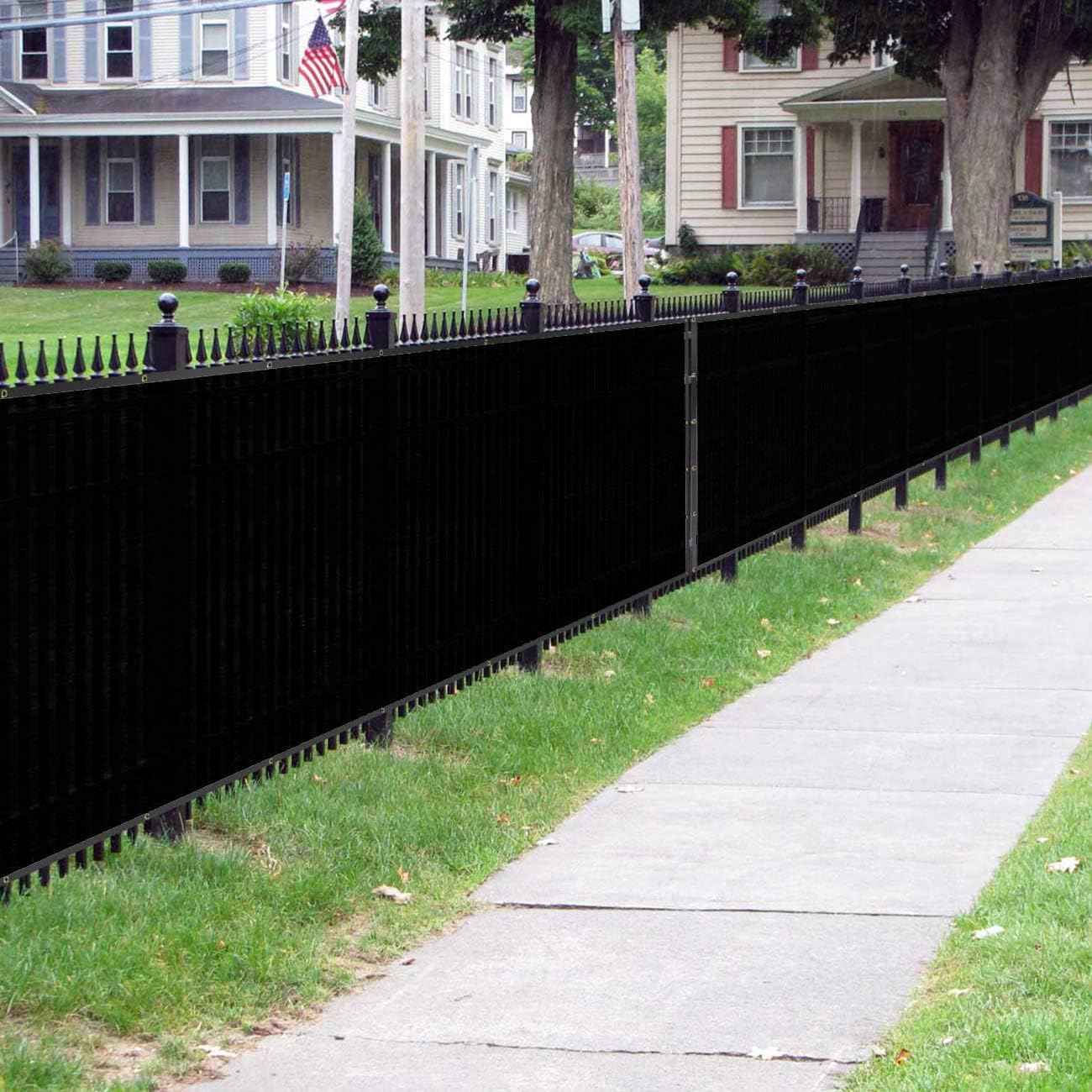 Sunnyglade 6 feet x 100 feet Privacy Screen Fence Heavy Duty Fencing Mesh Shade Net Cover for Wall Garden Yard Backyard (6 ft X 100 ft, Black)