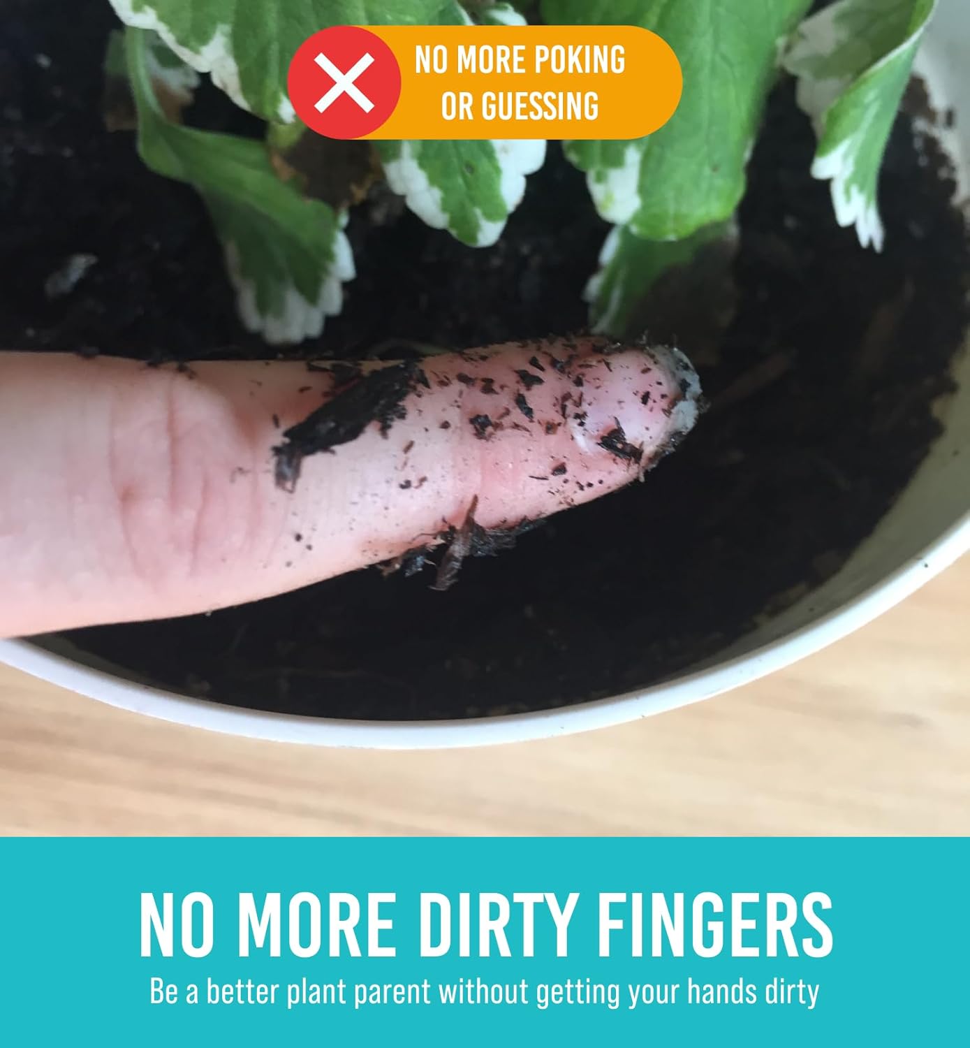 GROWIT Soil Moisture Meter for Plants - Plant Moisture Meter for House Plants - No Batteries Required