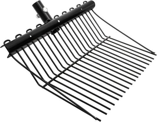 Pitch Manure Fork Head, Metal Pitch Fork for Garden, Durable Digging Fork Rake Head Replacement with Angled Tines, Stable Pitchforks Scoop for Mulch Horse Stall Picking up Hay Animal