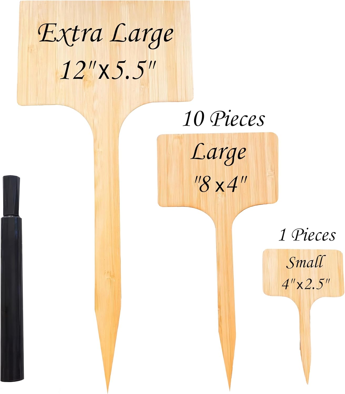 10 Pack 8 Inch Tall Plant Labels Large Garden Markers Plant Name Tags for Flowers, Herbs, Vegatables, Seeds, Bulbs Easy to See Larger Writing Area with Full Size Marker