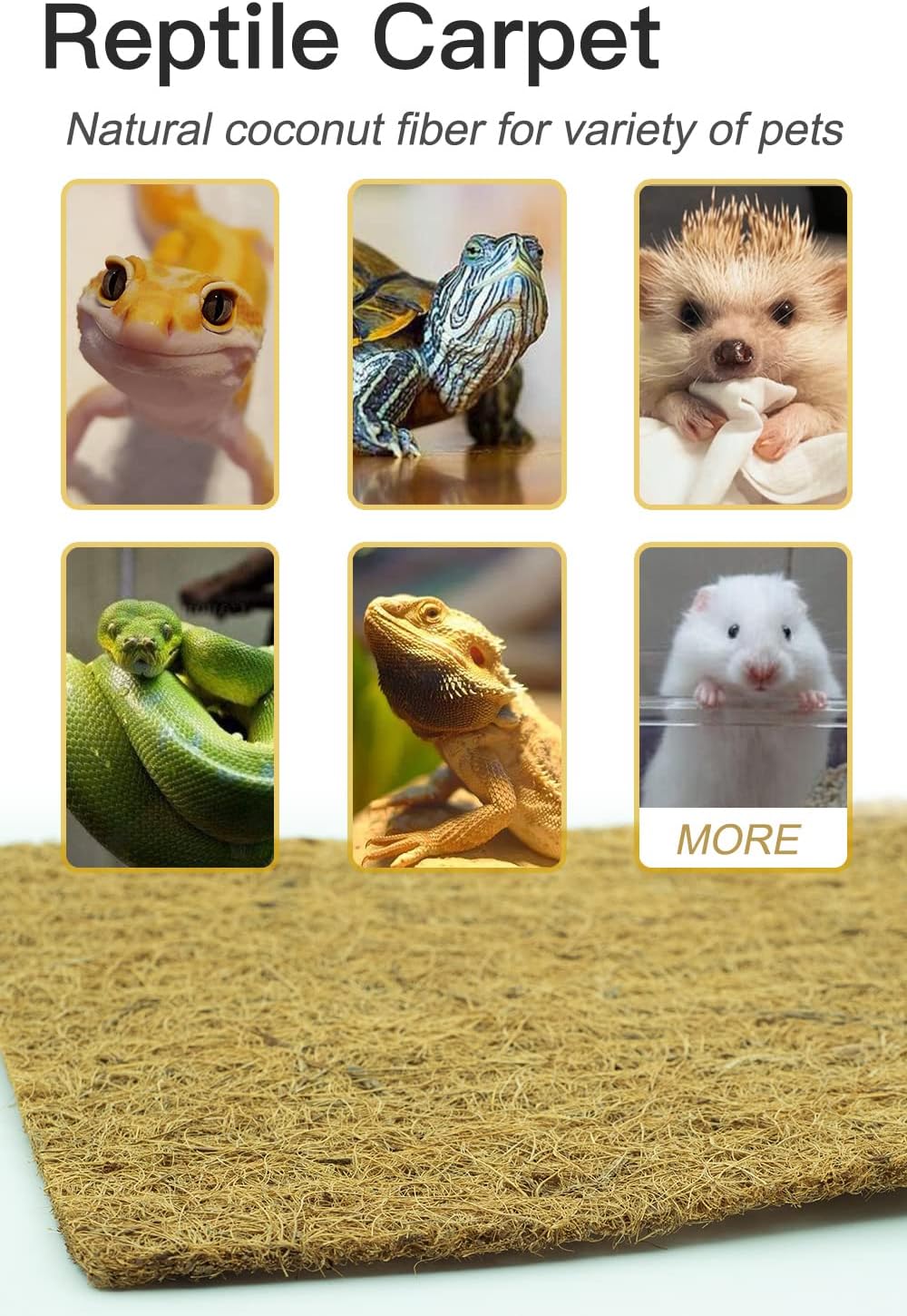 Coco Liner Roll, Yarrdfir 12x40 inch Natural Coconut Liners for Planter Flower Basket, Reptile Carpet, Natural Coconut Fiber mat, Garden Decoration, Animal pet pad