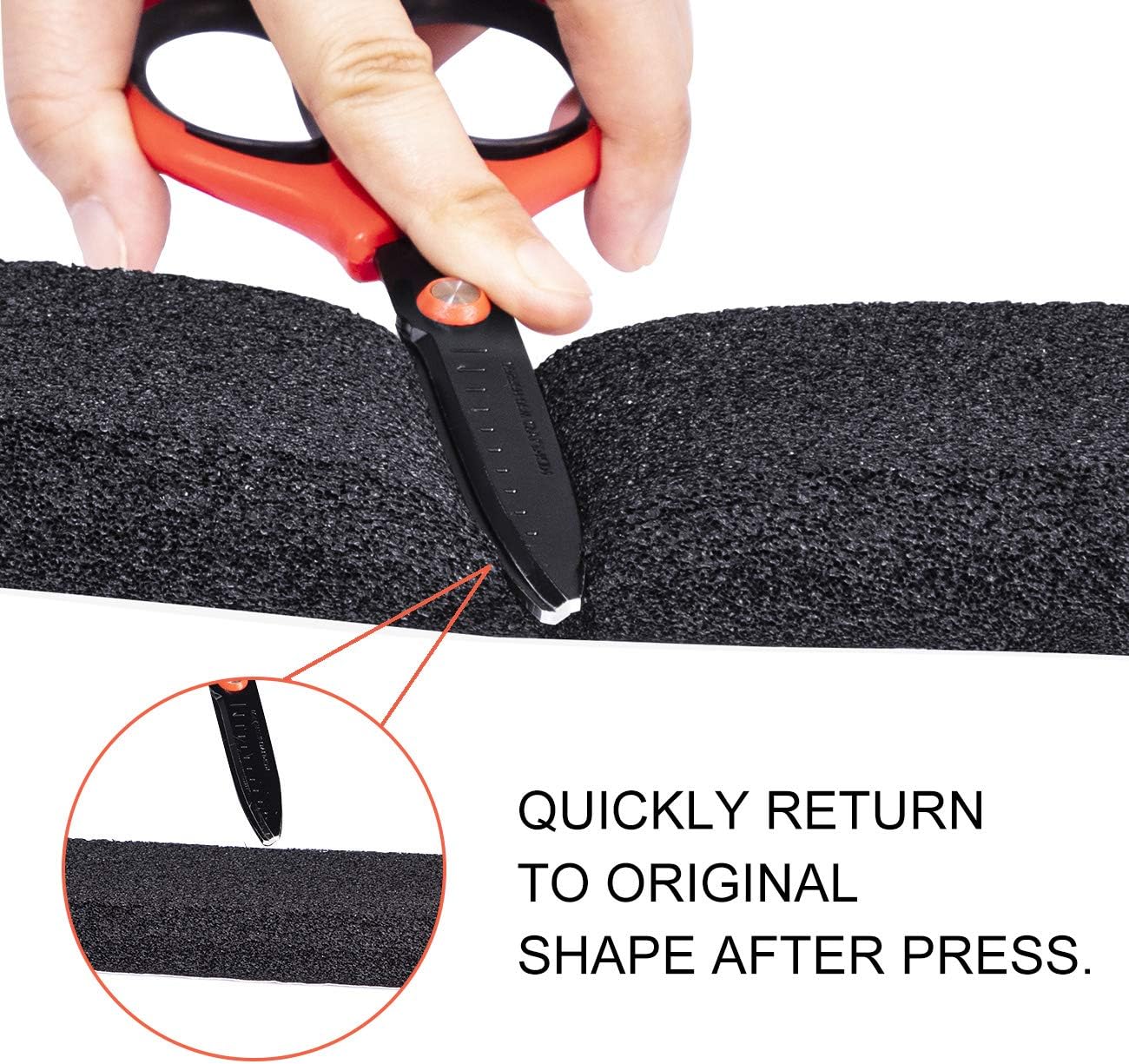 TORRAMI Window Air Conditioner Foam Seal Insulation 2 inch W X 1 inch T,Open Cell Foam Weather Stripping Total 6.5 Feet