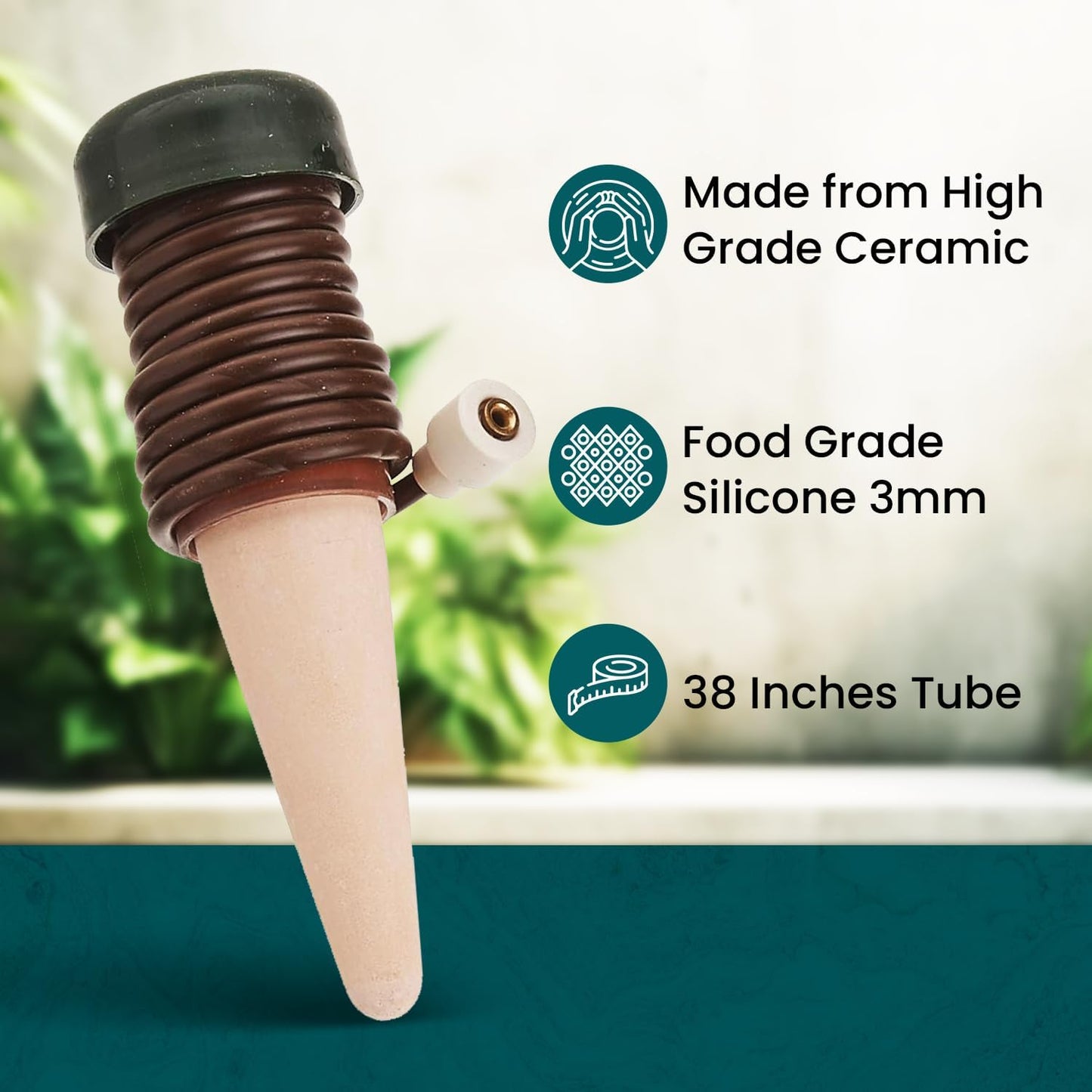 Blumat Classic Plant Watering Stakes - Self-Watering Insert for Indoor and Outdoor Plants - Automatic Slow Release Irrigation System for Potted Plants - Houseplant Care Device (14 Pack)