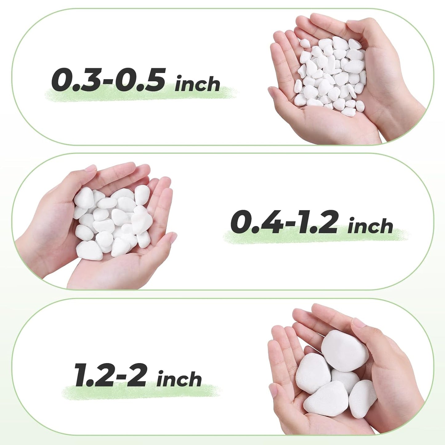 SIDONG 5 LB White River Rocks, 0.3-0.5 Inches Matte Pebbles for Indoor Plants, Aquarium Rocks Used in Fish Tank, Decorative Stones for Plants, Vases, Home Décor, Crafting, Garden Landscaping