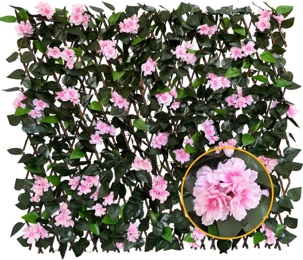 Expandable Fence Privacy Screen for Balcony Patio Outdoor,Decorative Faux Ivy Fencing Panel,Artificial Hedges