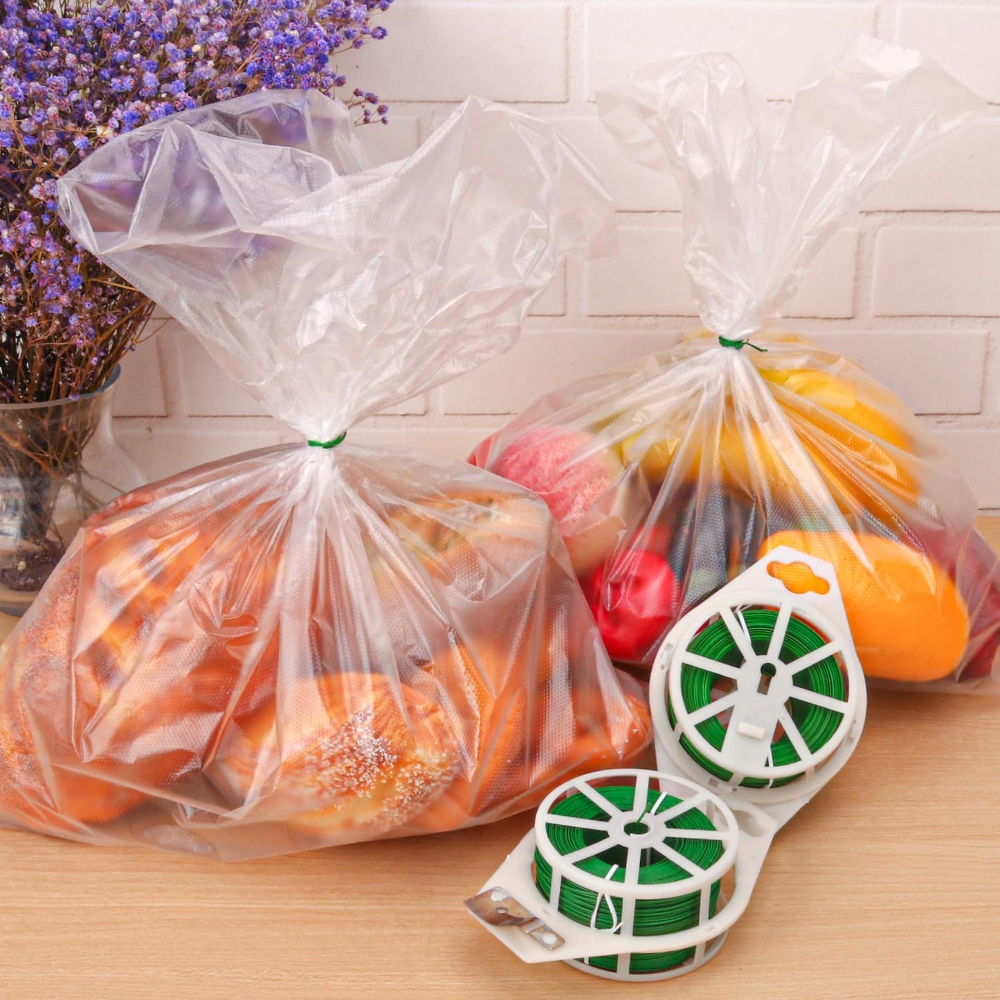 12 PCS Green Twist Ties - Each Reel 656 Feet Multipurpose Garden Plant Cable Ties for Indoor and Outdoor Plants, Green Cable Ties, Reusable Plant Wire for Patio, Lawn and Garden