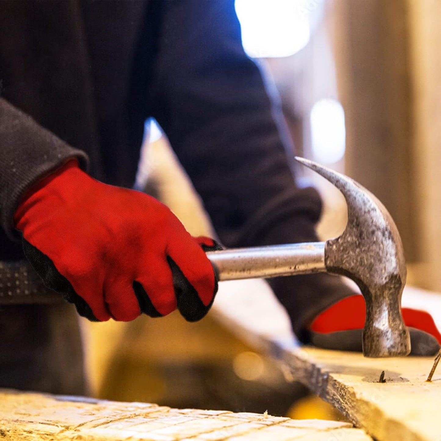 Evridwear Work Gloves with Grip Rubber Coated for Men Women Warehouse Mechanic,12 Pairs Bulk