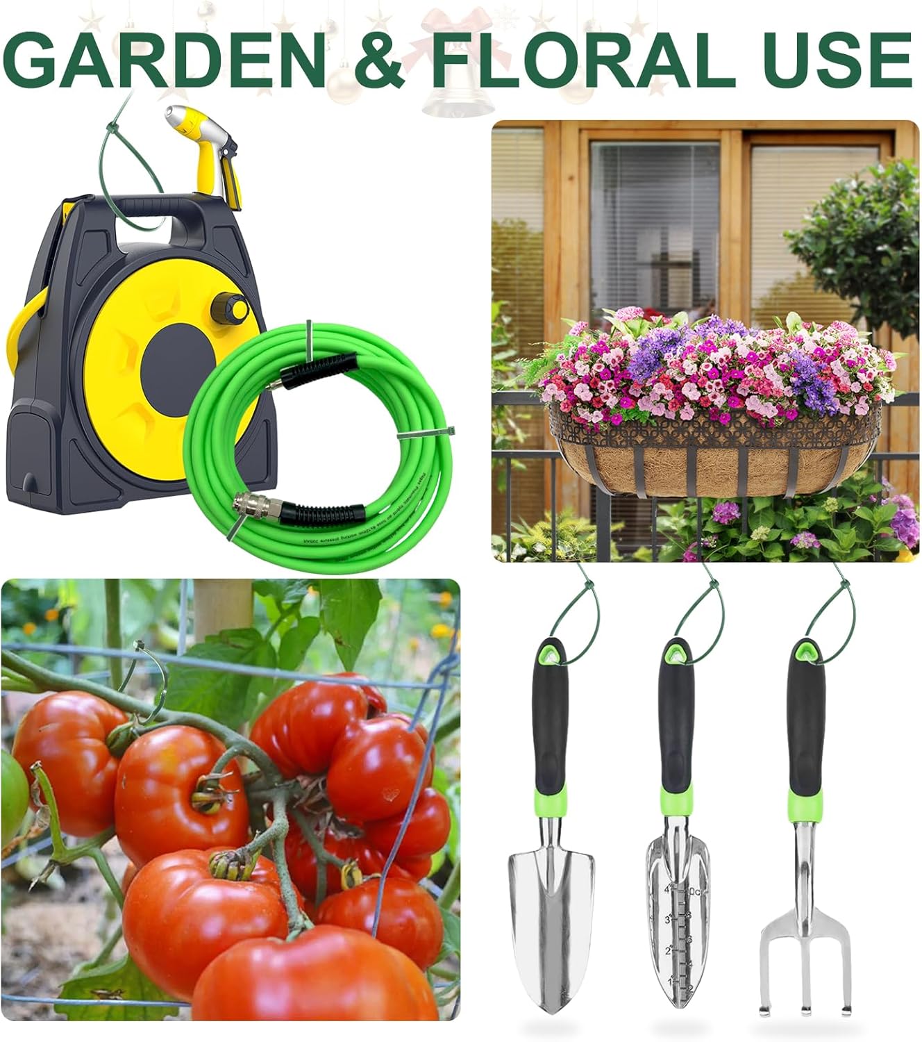 Green Zip Ties 12", 1000 Pack, Cable Ties UV Resistant, Wire Ties 45 lbs Tensile Strength for Garden, Plants, Fence, Holiday Lights, Yakobela