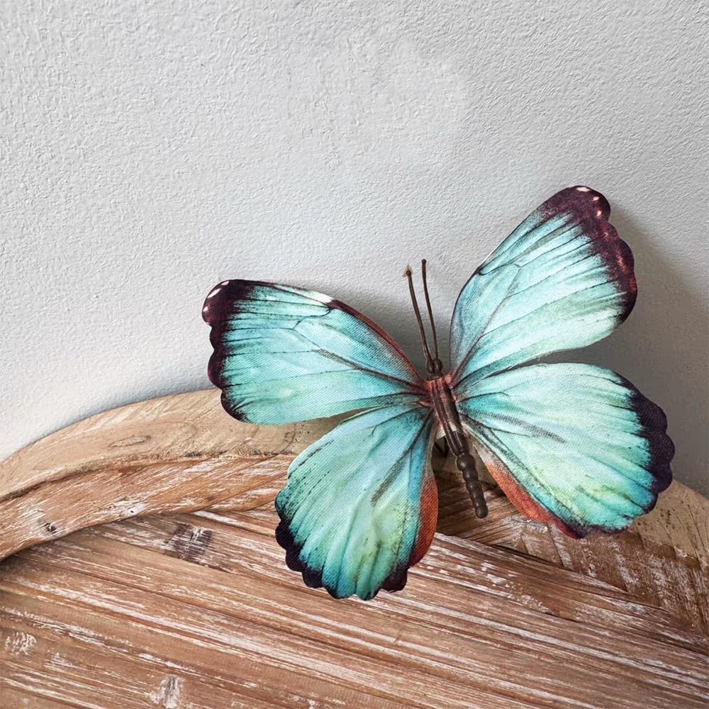 Artificial Butterfly, 3D Butterfly Clips,Silk Floral Butterflies, Suitable for Home Decoration, Flower Arrangement and Foil The Festive Atmosphere (8 Pcs)