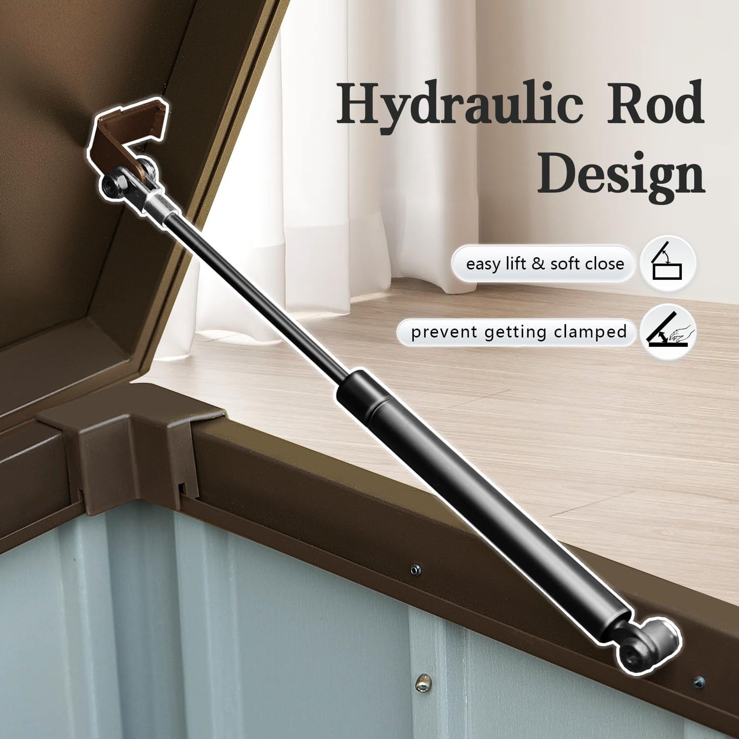 Domi 120-Gallon Outdoor Storage Box – Waterproof, Lockable Storage Cabinet for Patio Furniture, Garden Tools & Pool Supplies – Large Metal Storage for Cushions, Toys & More