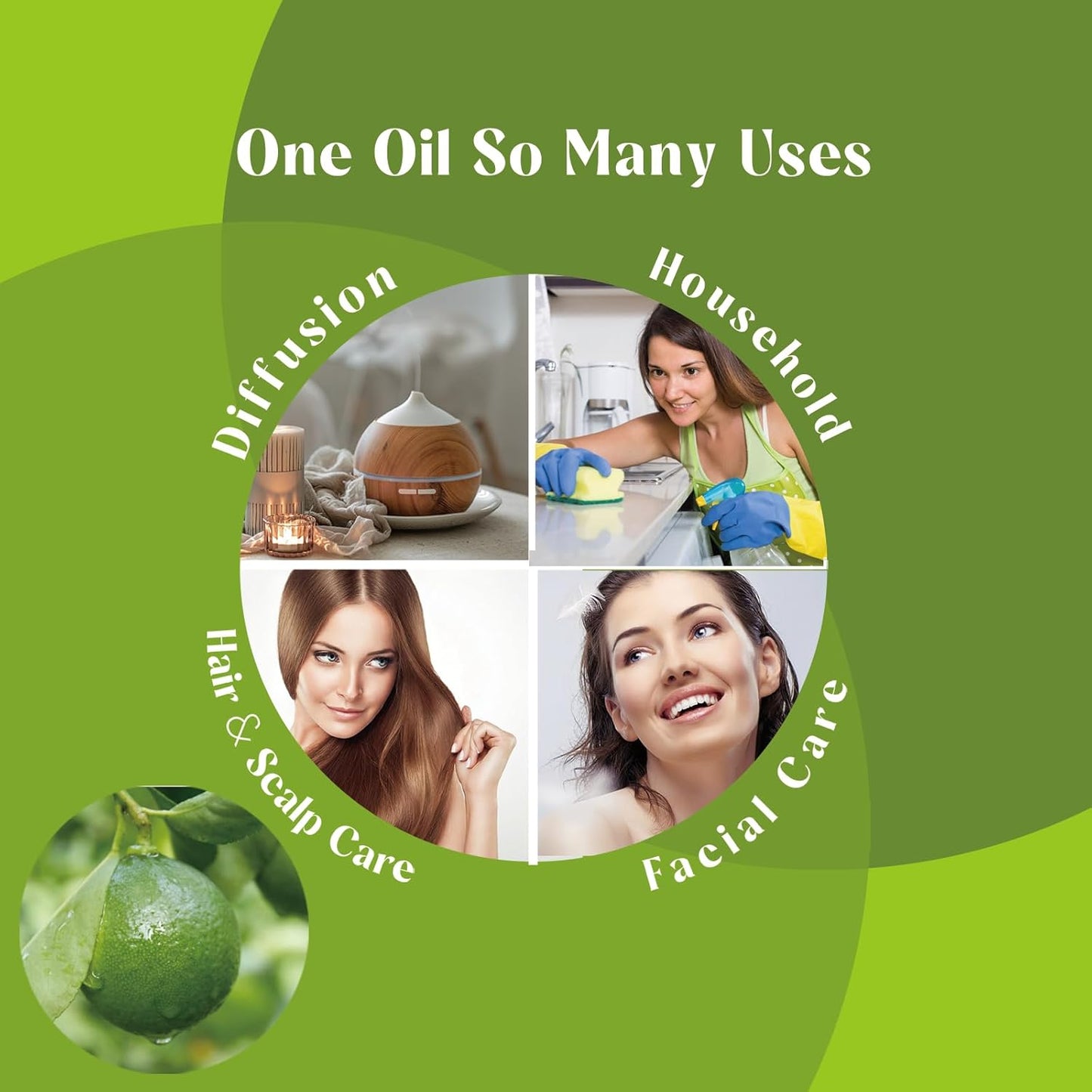 Lime Essential Oil, Pure Natural Organic Lime Oil for Aromatherapy Beauty Home Care - 4 Oz