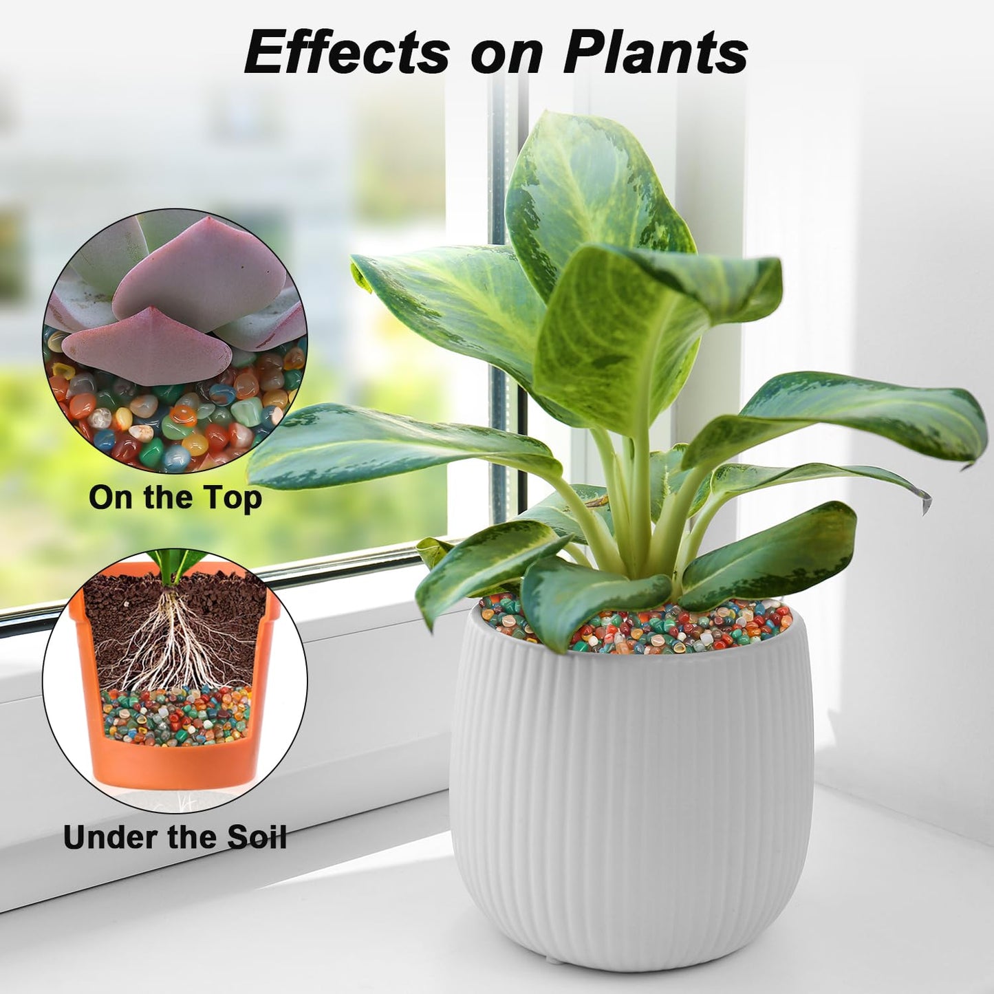 Landscaping Pebbles, River Rocks Decorative Ornamental Pebbles Garden Landscaping Stones, DIY Smoothed Rocks for Potted Plant Resin Art Vase Fillers Aquarium Gravel Rocks (1 Pound, Colorful)