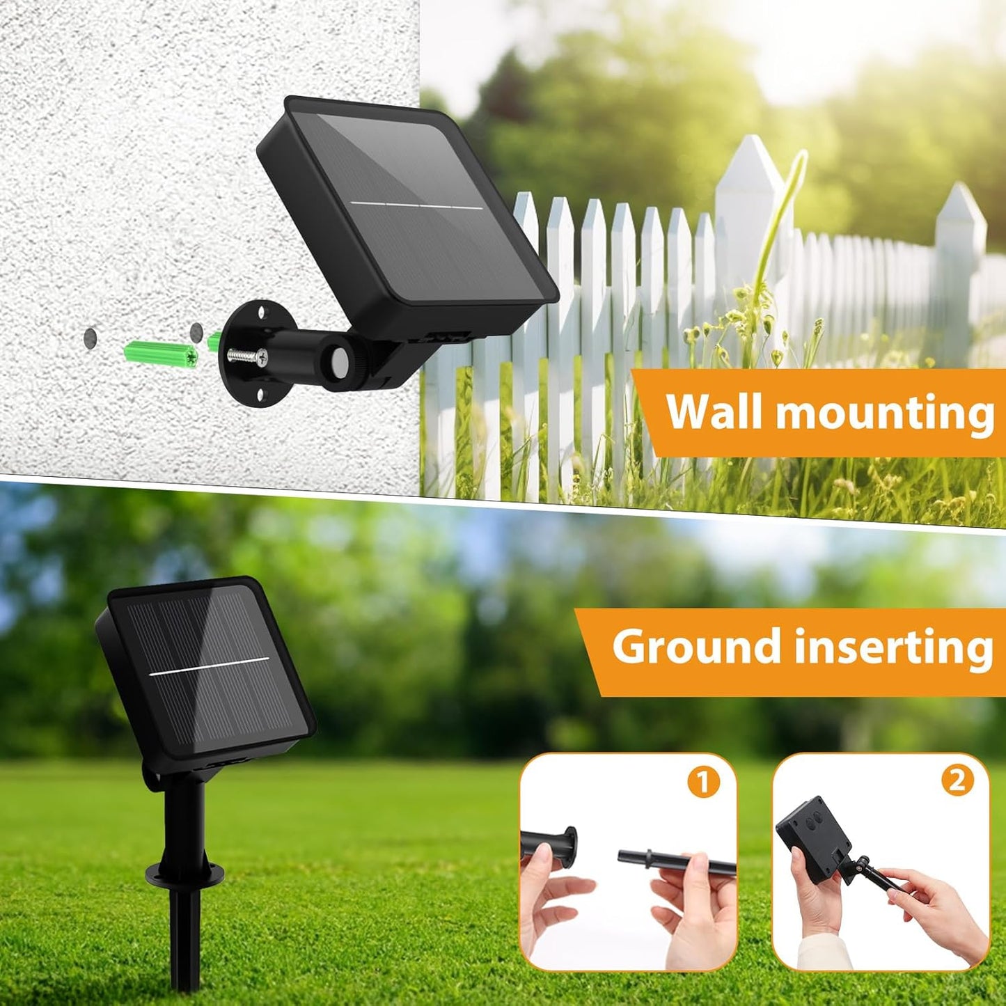 kolpop 6 Pack Solar Fairy Lights Outdoor, 32FT 80LED Solar Powered Twinkle Light Waterproof, 8 Mode Copper Wire Solar Tree Lighting for Outside Garden Yard Decorative (Warm White)