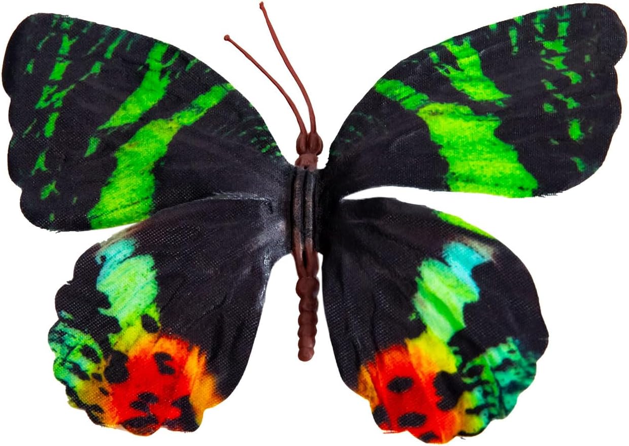 YCHTEWY-Decorative Butterfly Clips, 3D Artificial Silk Butterflies, Multicolor, 12-Pack, Home and Floral Decor (A Wire)