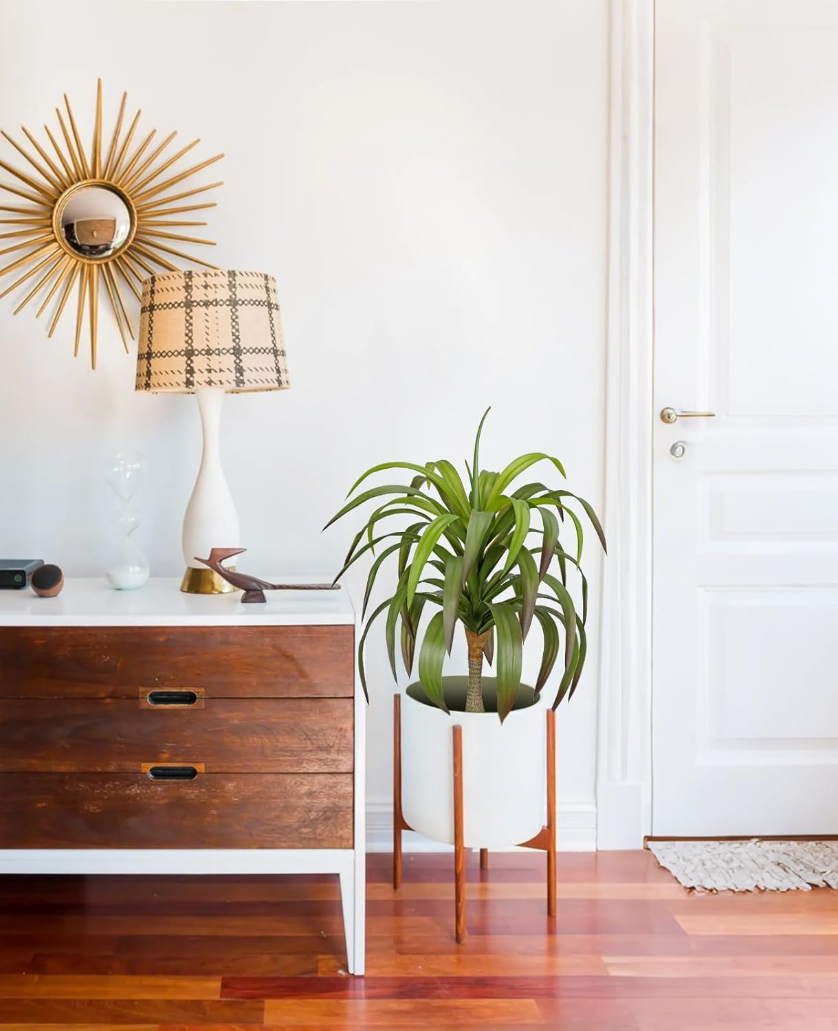 Briful Fake Agave Plant 22in Artificial Agave Potted Plant Fake Outdoor Plants for Home Office Living Room Bedroom Kitchen Table Decor