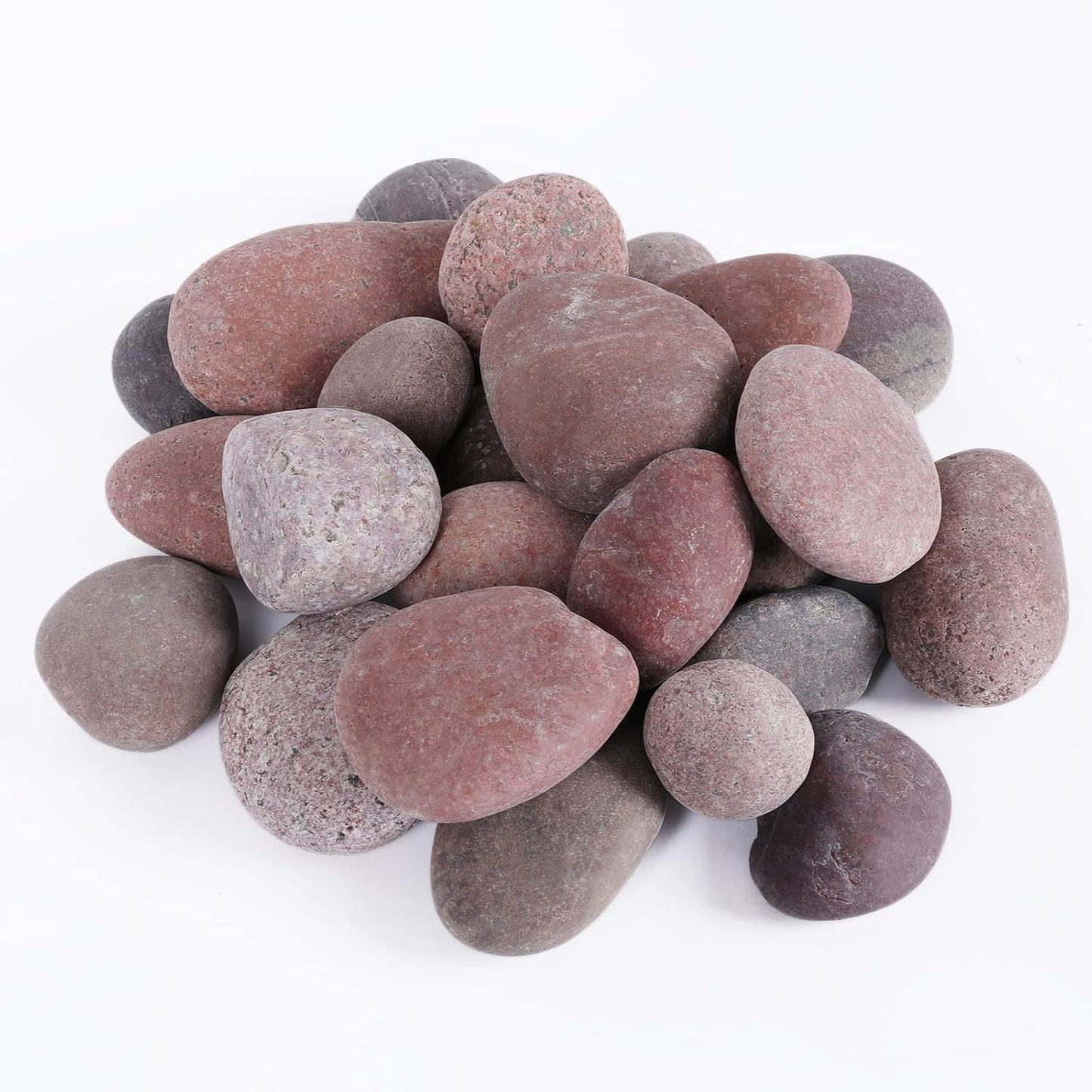 11lbs Smooth River Rocks, 1-2 Inch Hand-Picked Premium Pebbles for Garden and Landscape Design, Kindness Stones for Painting,DIY Arts, Red