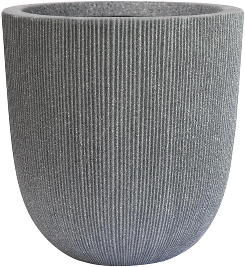 12.4" Tall Round Plastic Planter for Indoor Outdoor Plants, Large Indoor Outdoor Plant Pots with Drainage Hole and Plug, Flower Pots for Plants, Modern Decorative Planter Pots for Home Garden Patio