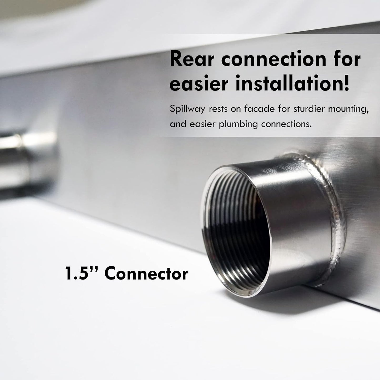 HALF OFF PONDS Steel Elegance 60" Stainless Steel Spillway - STE60-HOP