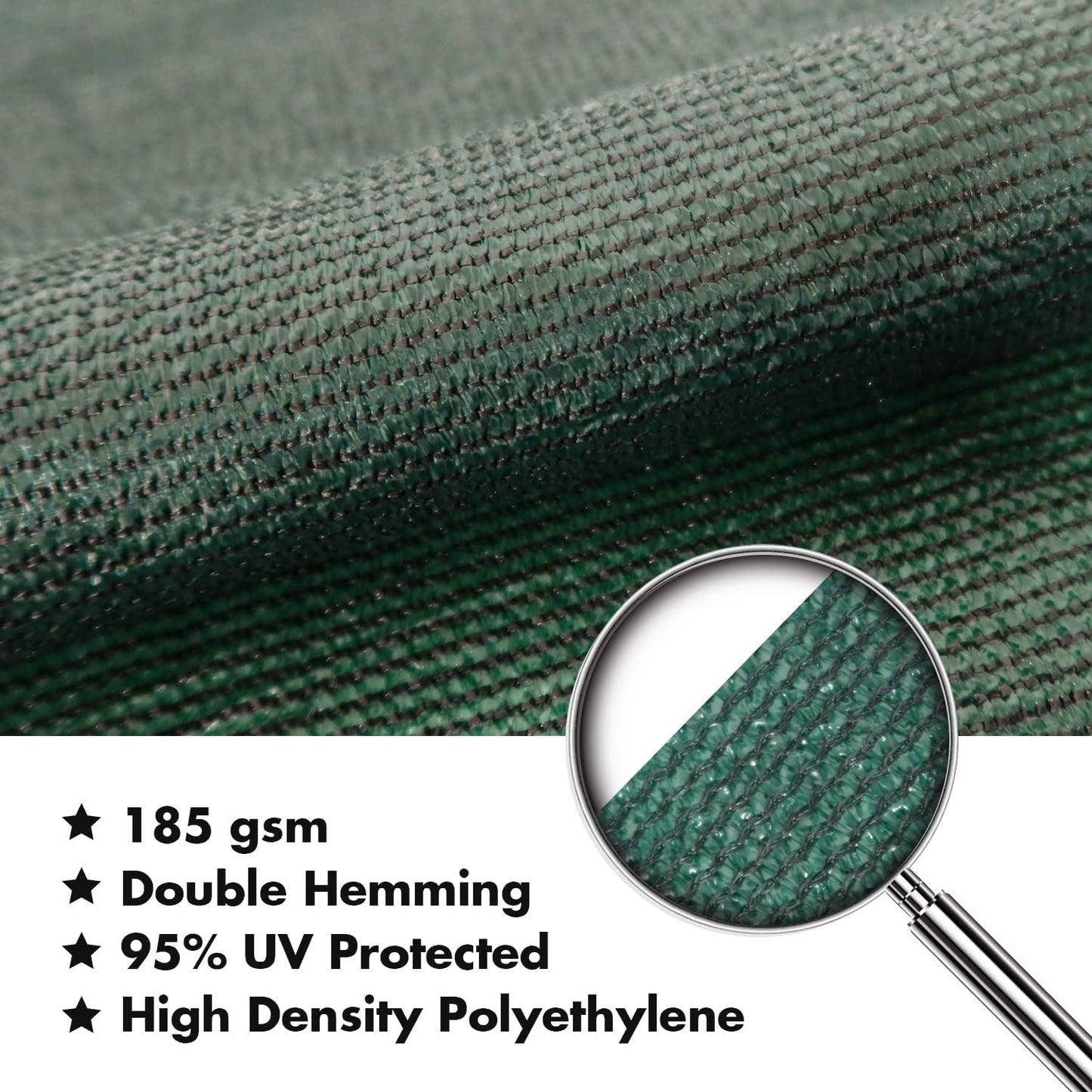 KANAGAWA 14'X20' Dark Green Custom Size Sun Shade Sail Rectangle UV Block Canopy Cover for Patio Backyard Lawn Garden Outdoor (Customized Available)