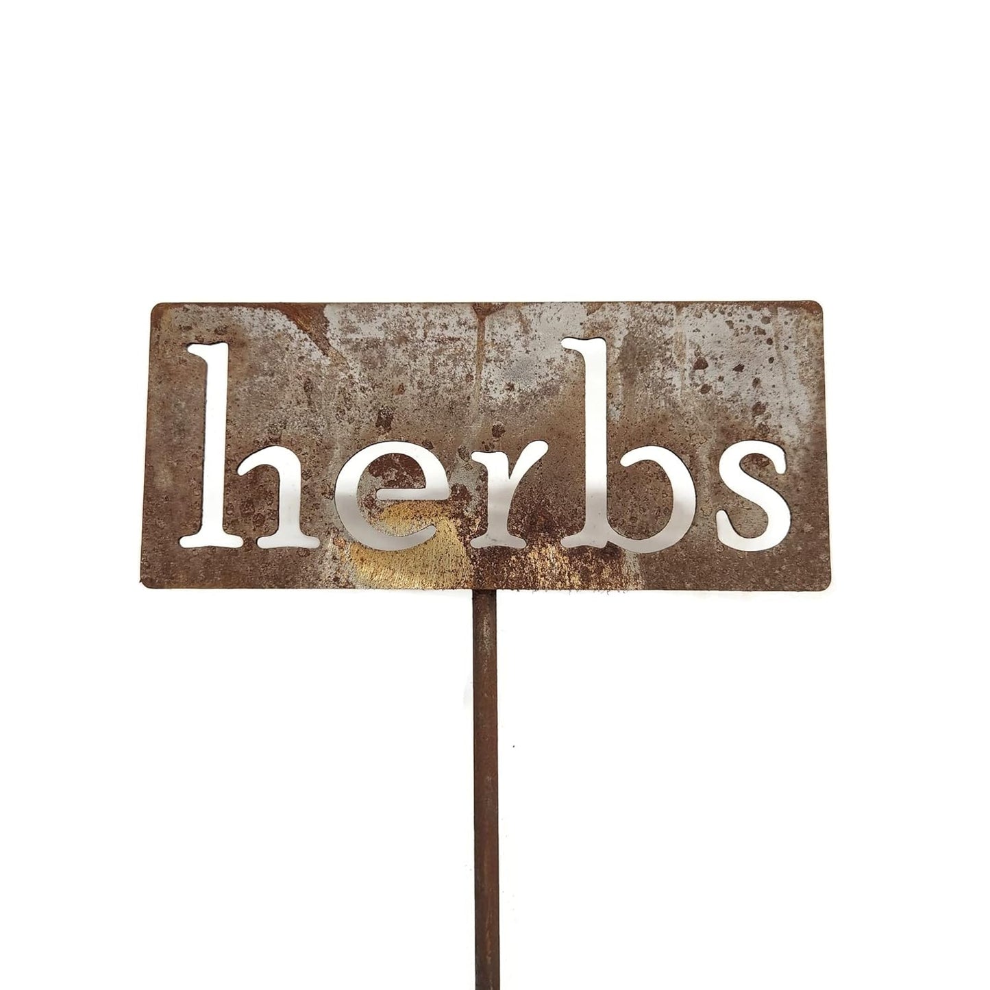 Classic Metal Garden Markers 19 Inches Tall (herbs, Naturally Rusted)