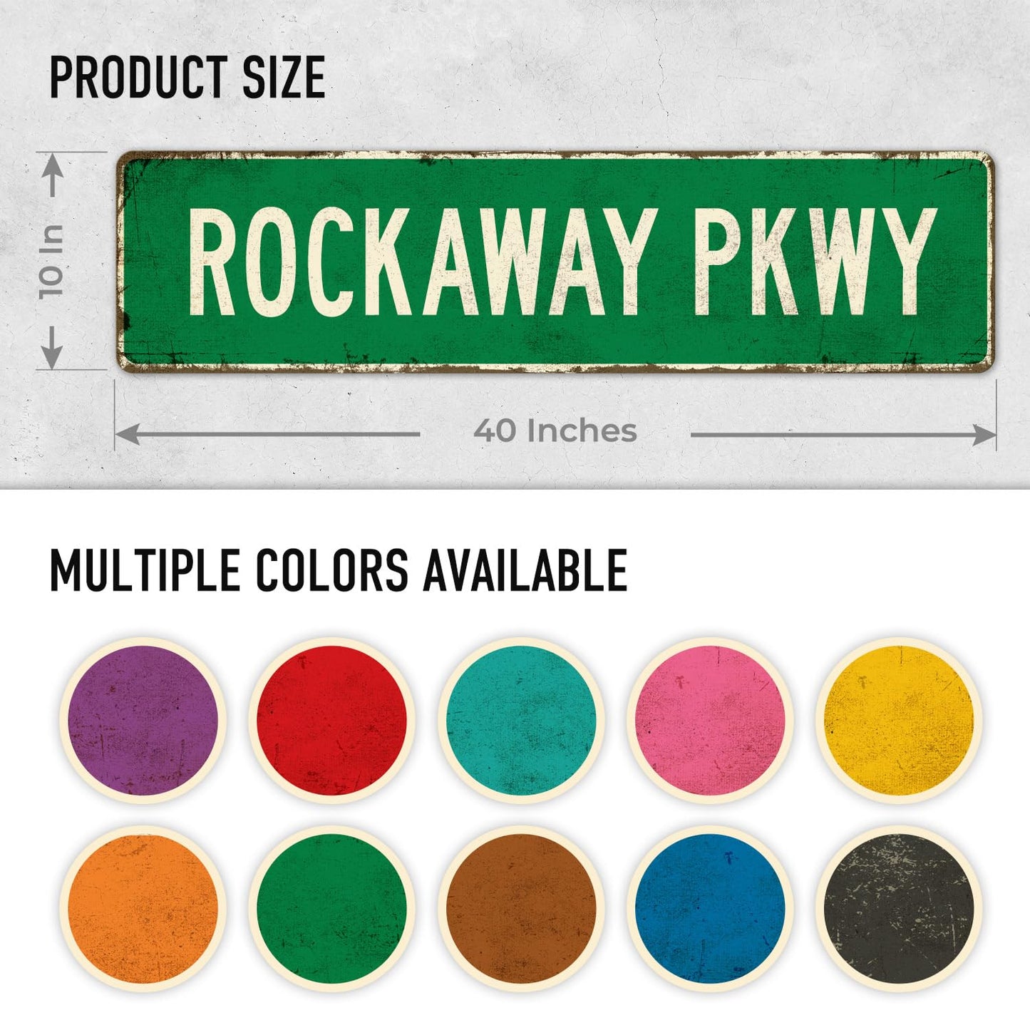 Custom Rustic Sign, Personalized Decor Street Signs Gift, 40x10 Inches, ACM, Fade Resistant, Made in USA