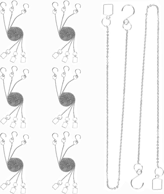 MerryNine 20pcs Sun Shine Catcher Chains for Pendant Prisms, 18.11 inch Prismatic Ball Suspension Chain with Hook for Crystal Prism Decoration DIY Crystal Decoration