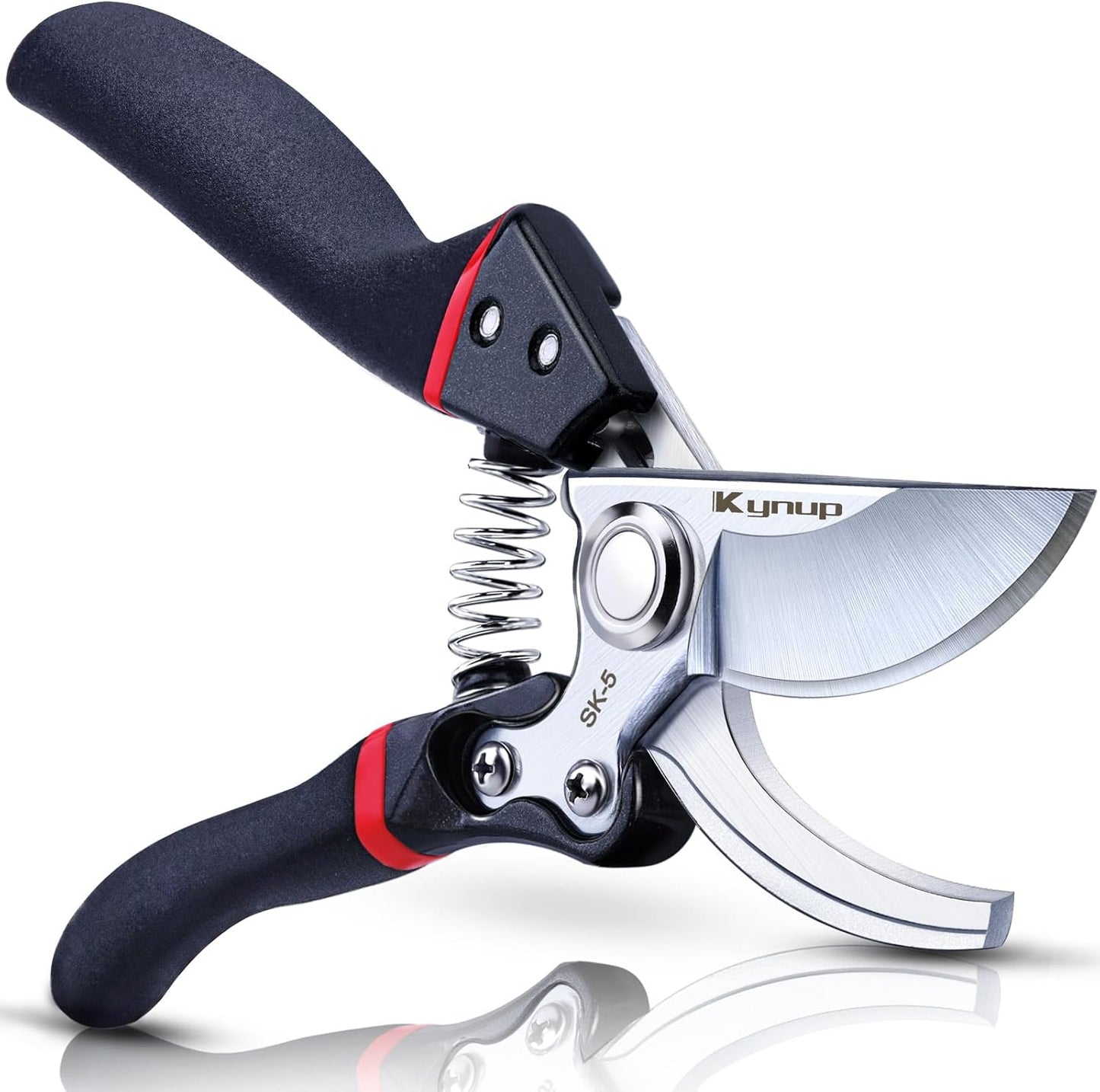 Kynup Pruning Shears for Gardening, Garden Shears Heavy Duty, Cutting Shears Pruners, Hedge Clippers, Rose Pruning Shears, Hand Clippers Gardening (Red Black)