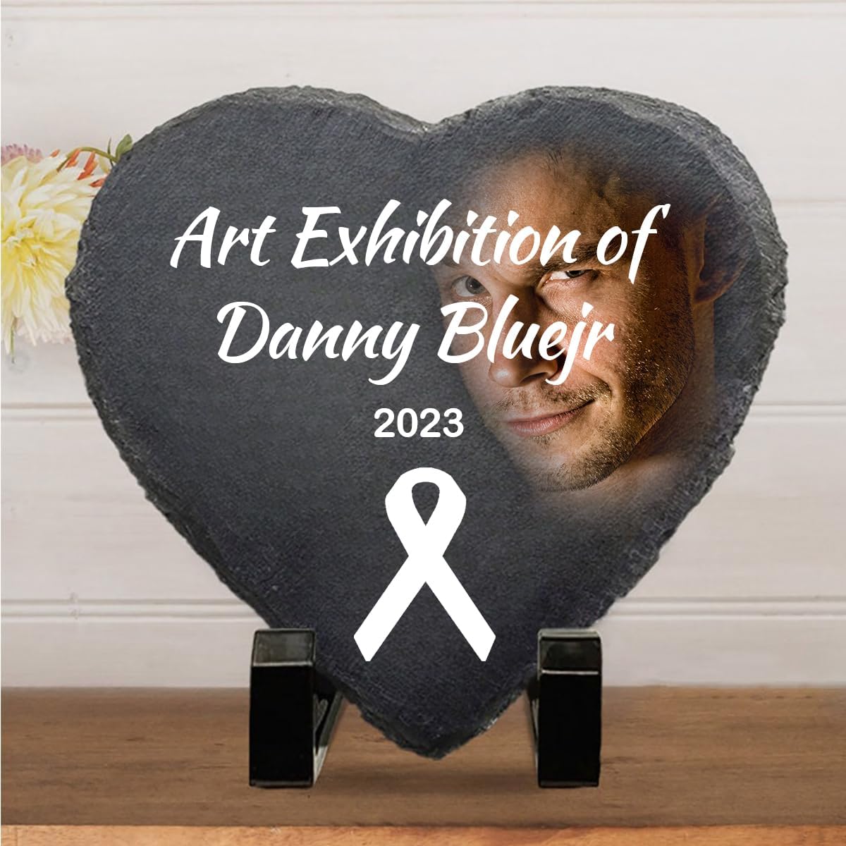 Personalized Picture Garden Stones Customized with Any Message and Pattern, Custom Heart Shaped Memorial Stones Welcome Stones 8x8 for Housewarming,Memorial Gifts and Special Day Gifts