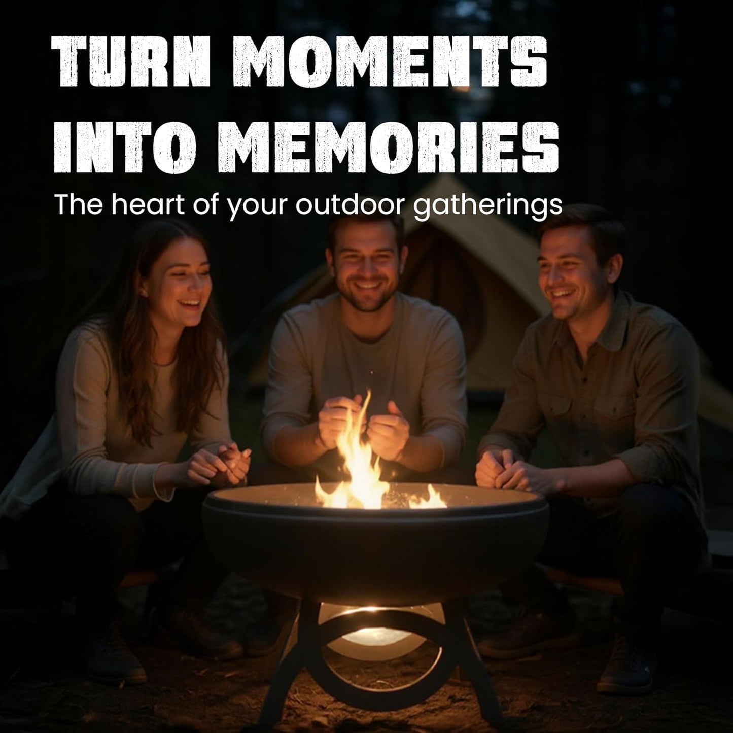 Liberty Fire Pit – Ohio Flame Wood Burning Outdoor Fire Pit - 30" Diameter with Standard Base (Made in USA)