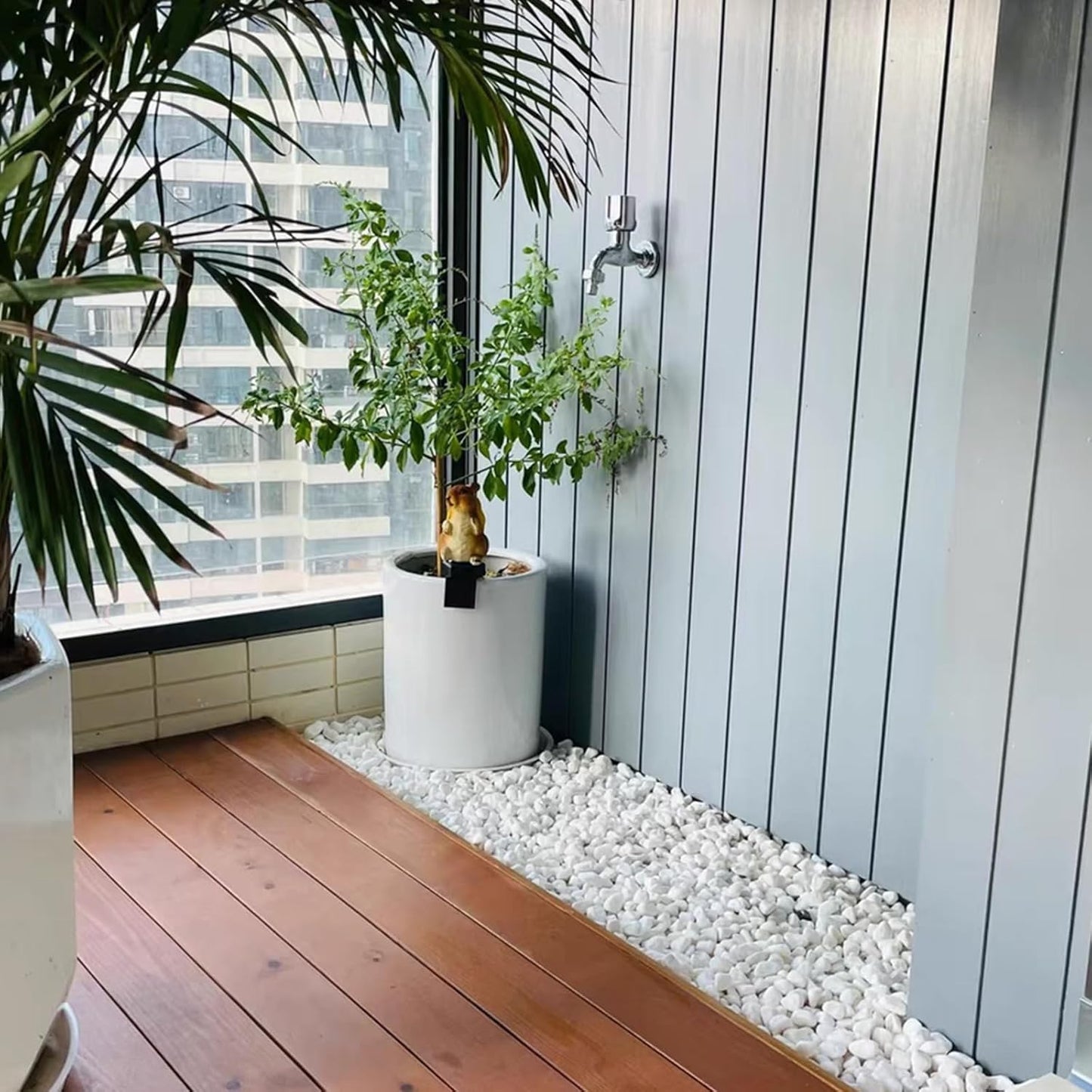 40 lbs White Stones for Garden, 1-2 Inch Decorative Polished White River Rocks for Plants Landscaping Vase Aquarium and Backyard Rocks