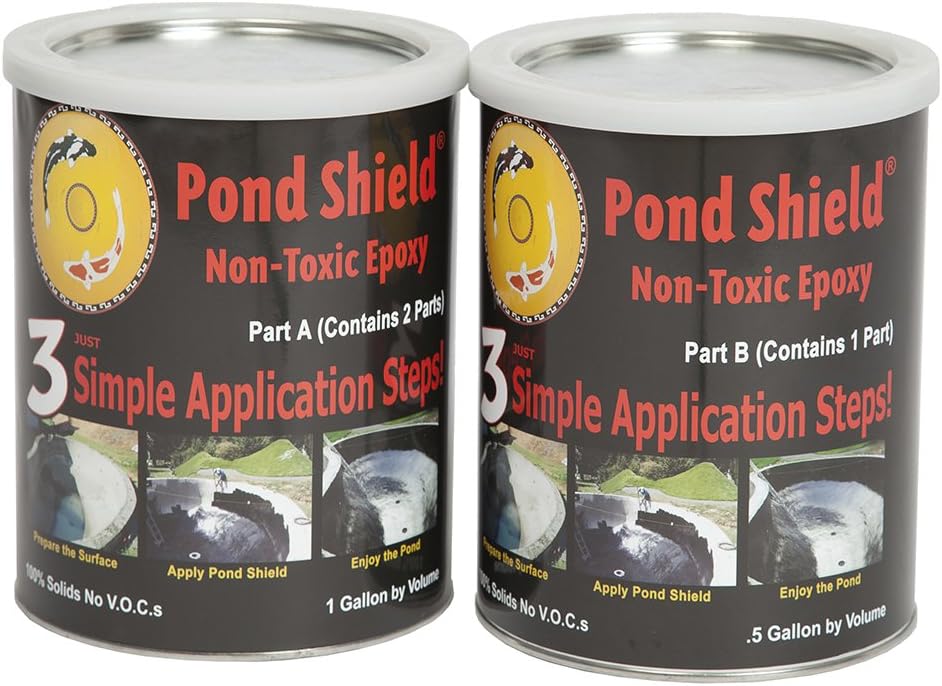 Pond Armor SKU-WHITE-GA Non-Toxic Pond Shield Epoxy Paint, 1.5-Gallon, White