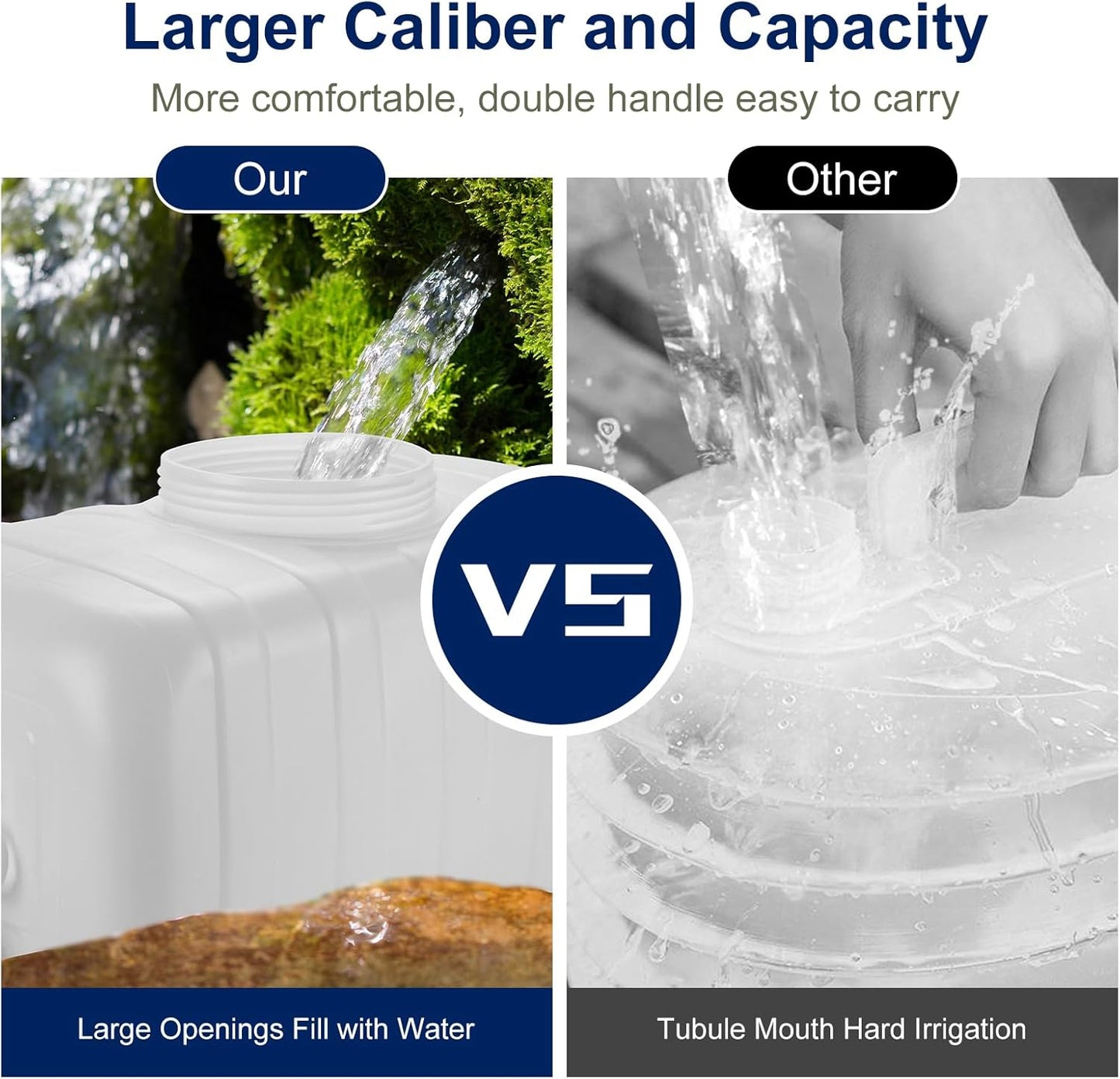 Water Storage Container for Camping, 6.6 Gallon Water Tank with Faucet, Portable First Aid Water Storage for Outdoor Hiking, RV, Autonomous Driving Tour, 17.7 x 11.8 x 11.8in