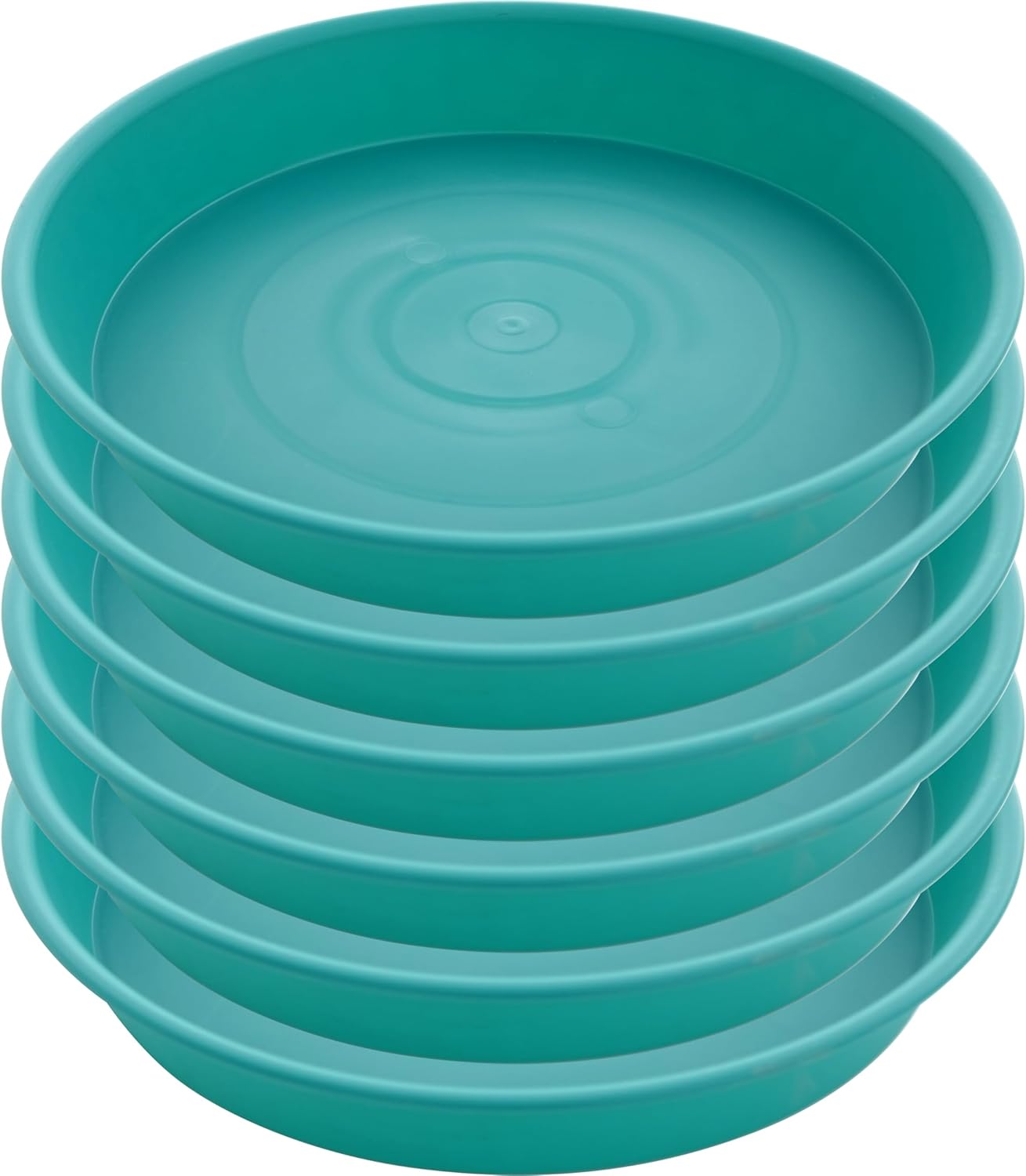 6 Pack of 12 inch Plant Saucer, Heavy Duty Plastic Plant Saucer 12" Round, Durable Plant Tray for Pots, Plant Saucers for Indoors, Plant Trays for Planter (12", Teal)