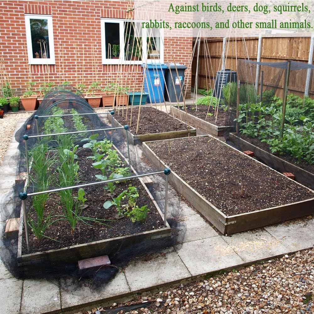 Bird Netting for Chicken Coop 25x50 Ft, 1" Mesh, Strong Woven Poultry Netting Roof Cover for Chicken Run, Heavy Duty Bird Net for Fruit Trees, Blueberry, Vegetables, Garden Protection